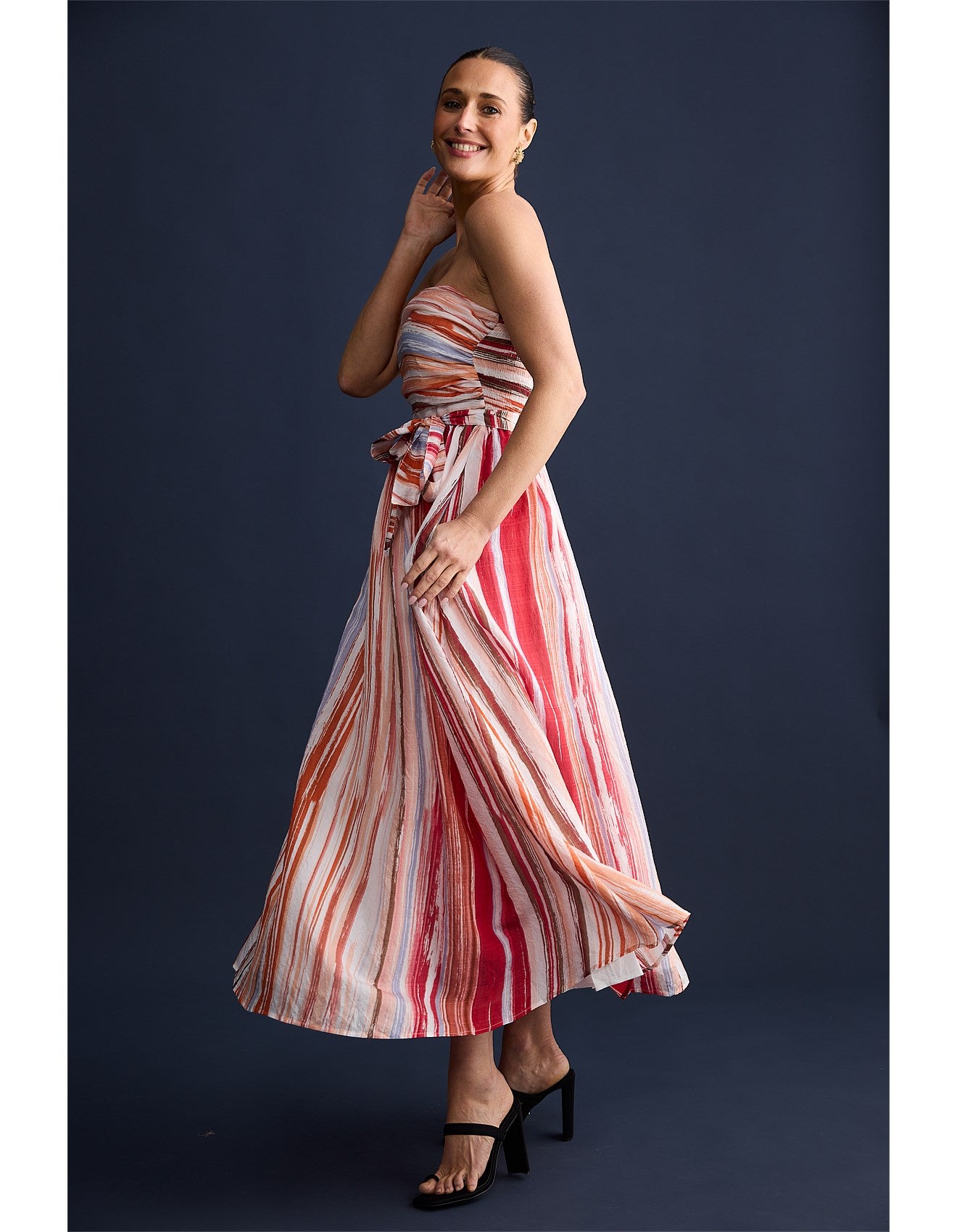 Avalon Dress - Painterly Stripe