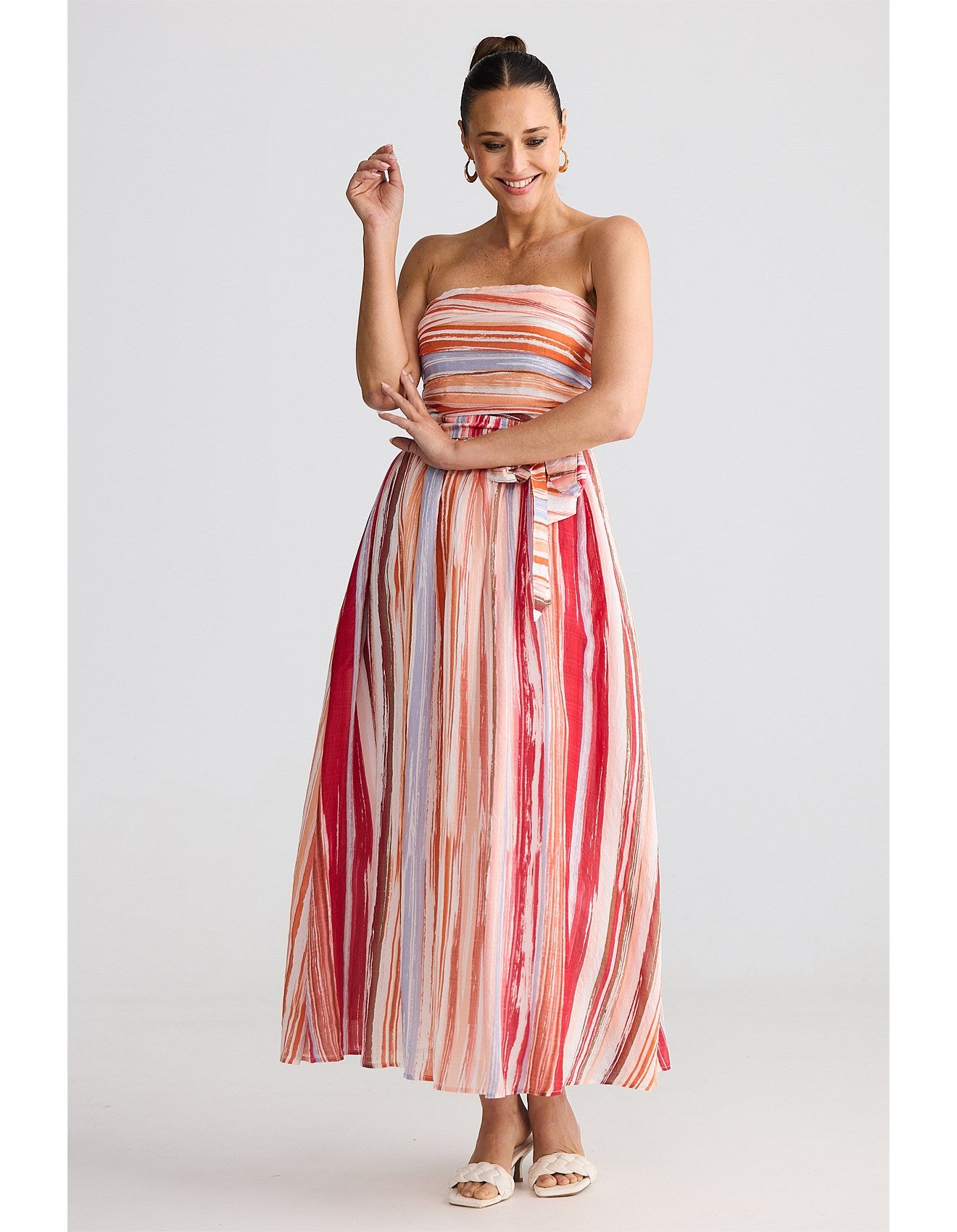 Avalon Dress - Painterly Stripe