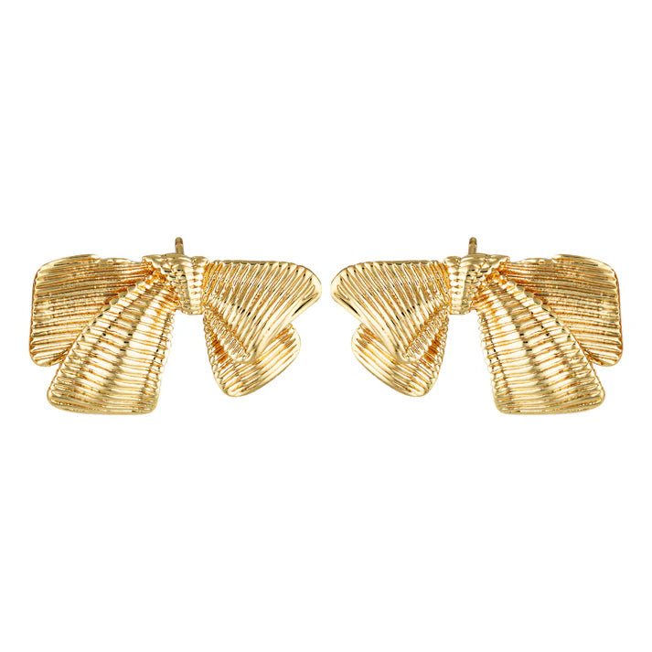 Zara Bow Earrings - Gold