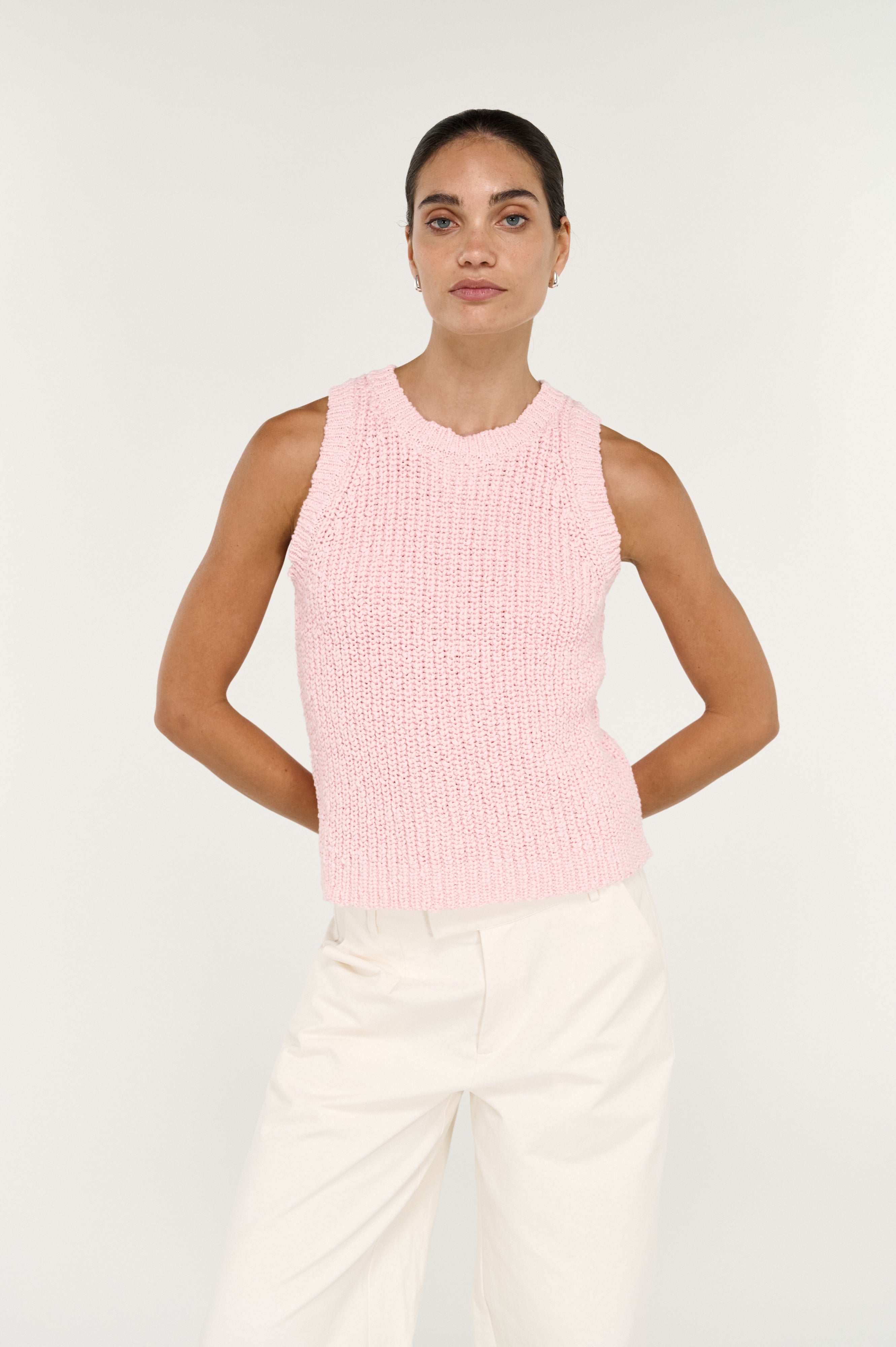 Cove Knit Tank - Rosewater Pink