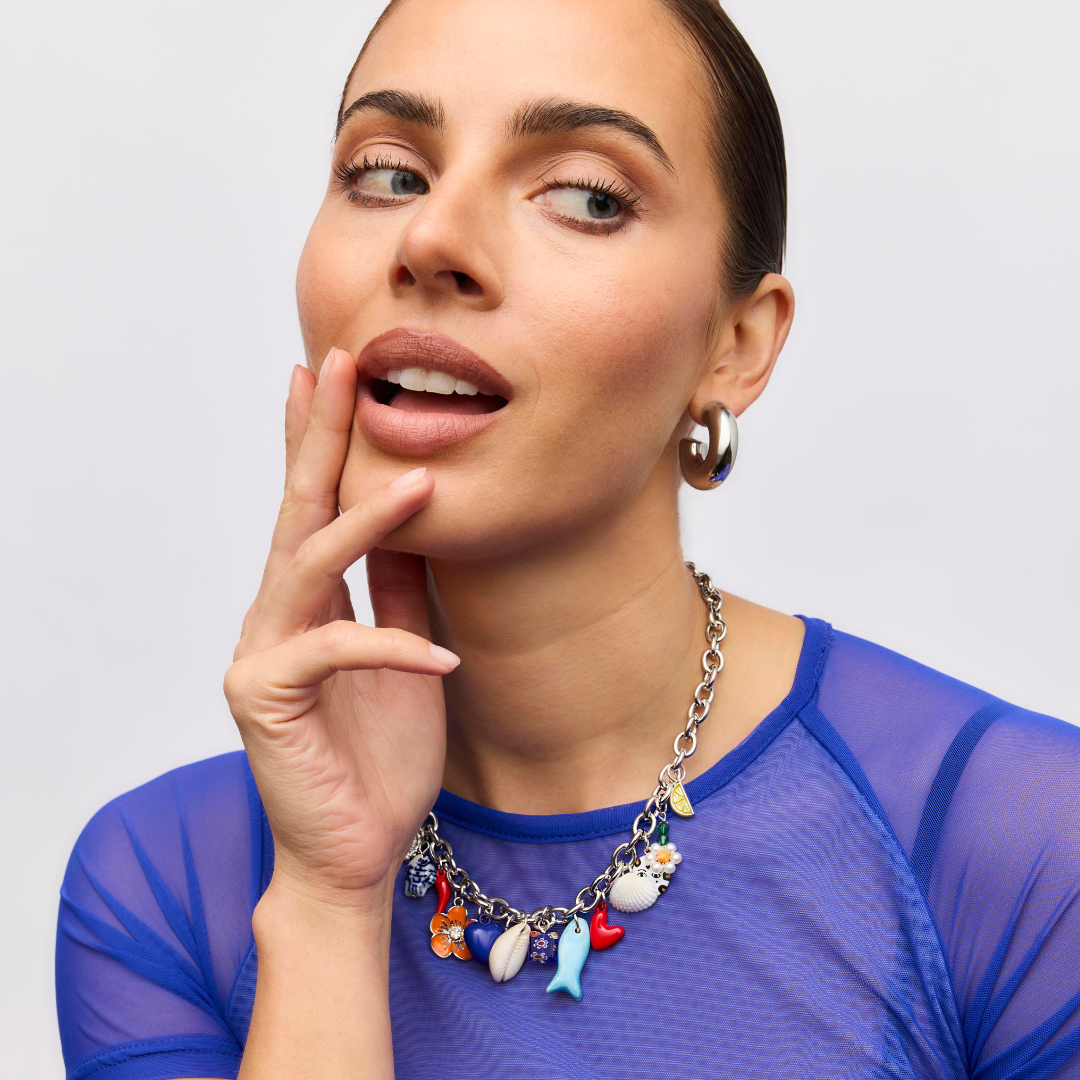 Positano Charm Necklace - Silver