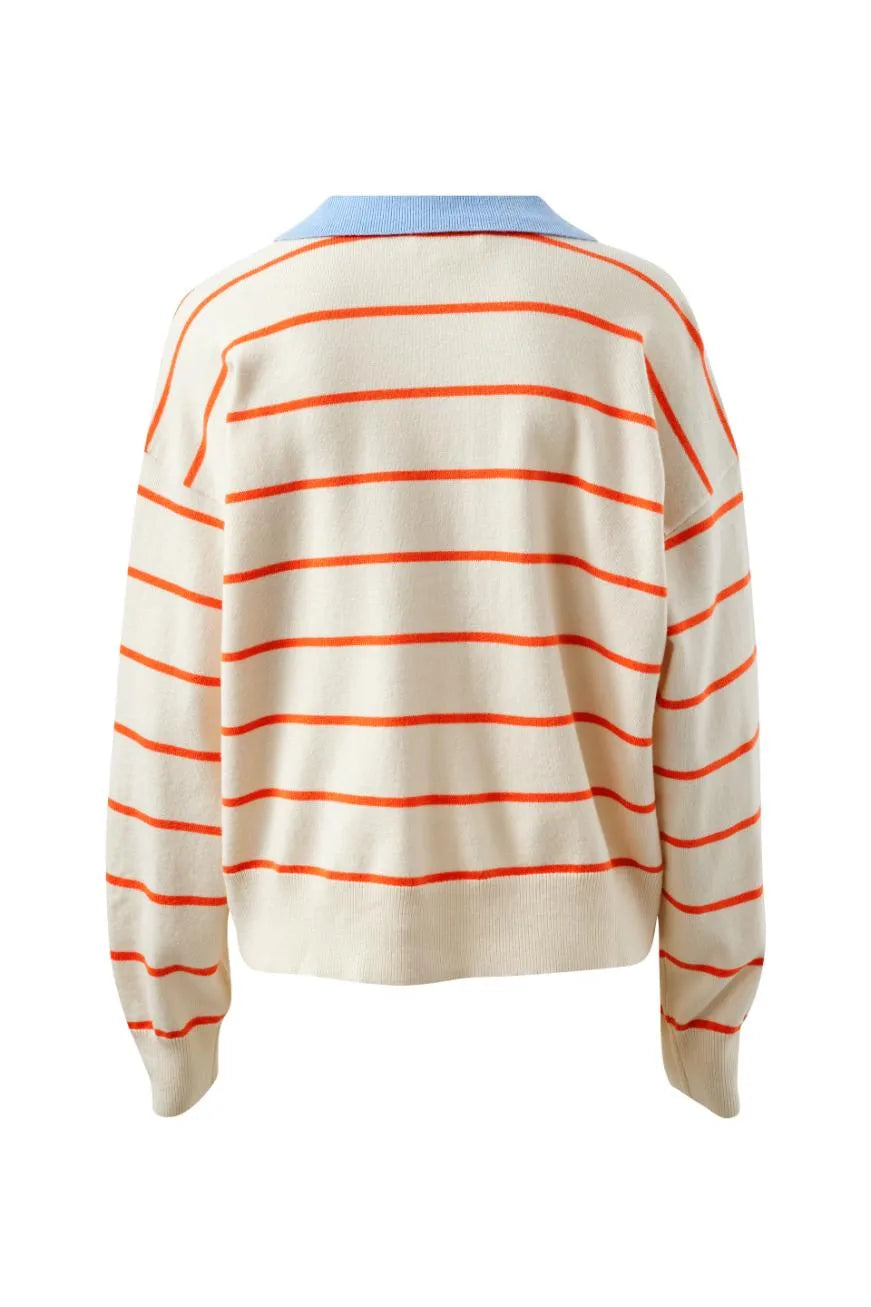 Jessa Rugby Knit - Ecru Stripe