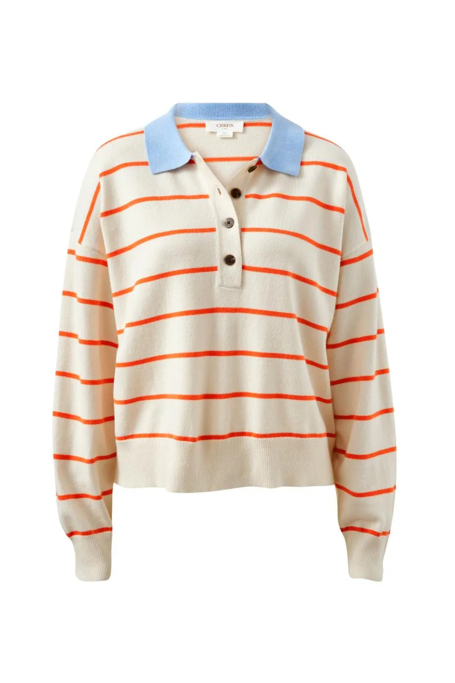 Jessa Rugby Knit - Ecru Stripe