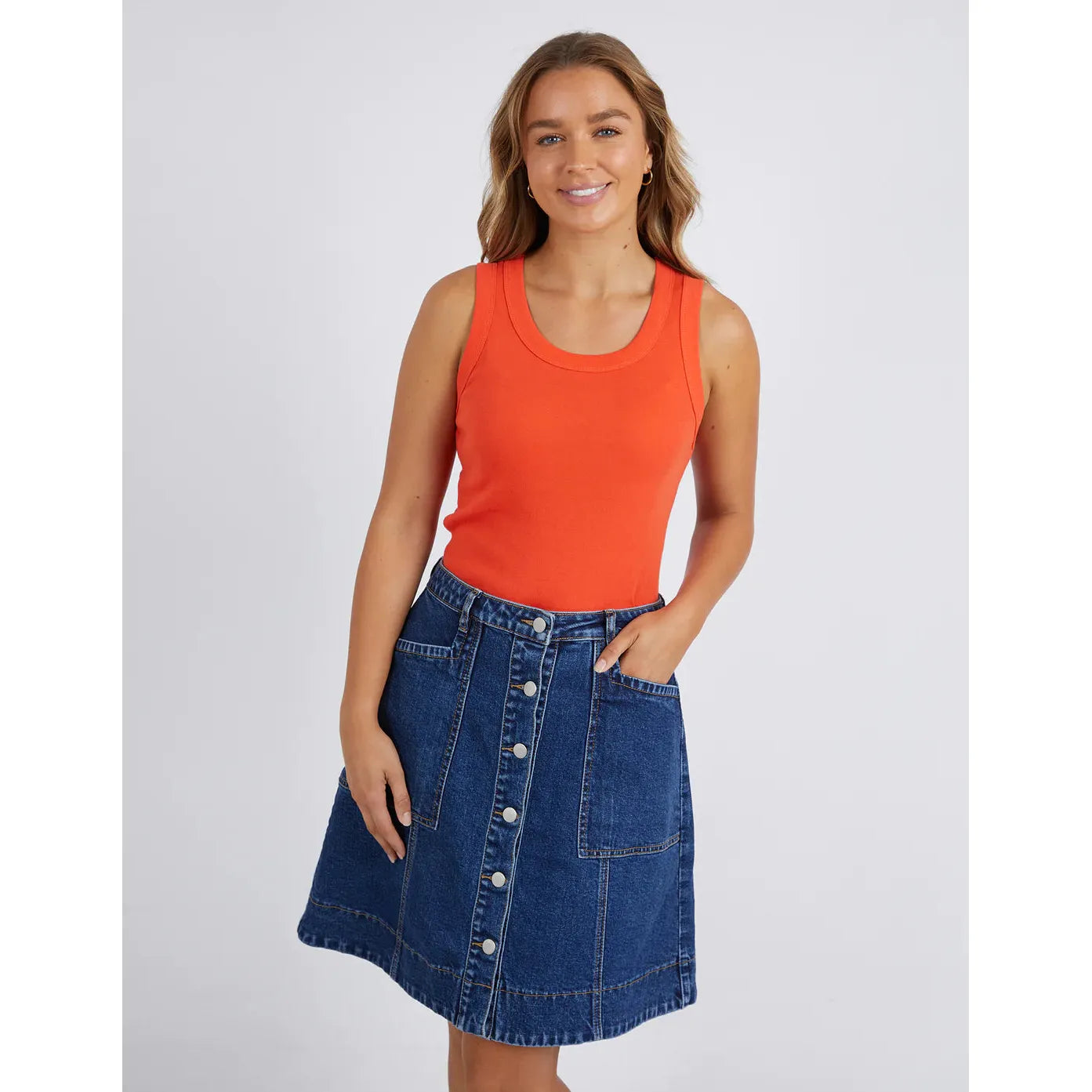 Esme Tank - Spicy Orange