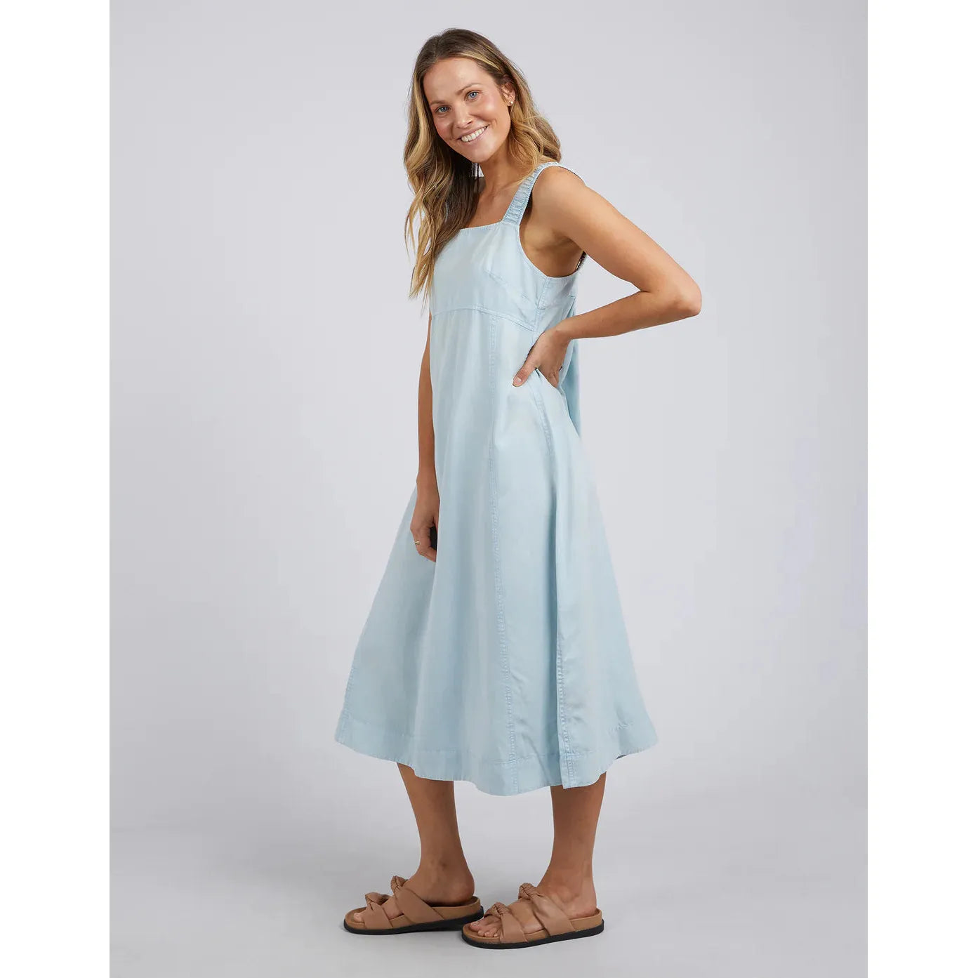 Sage Dress- Washed Blue