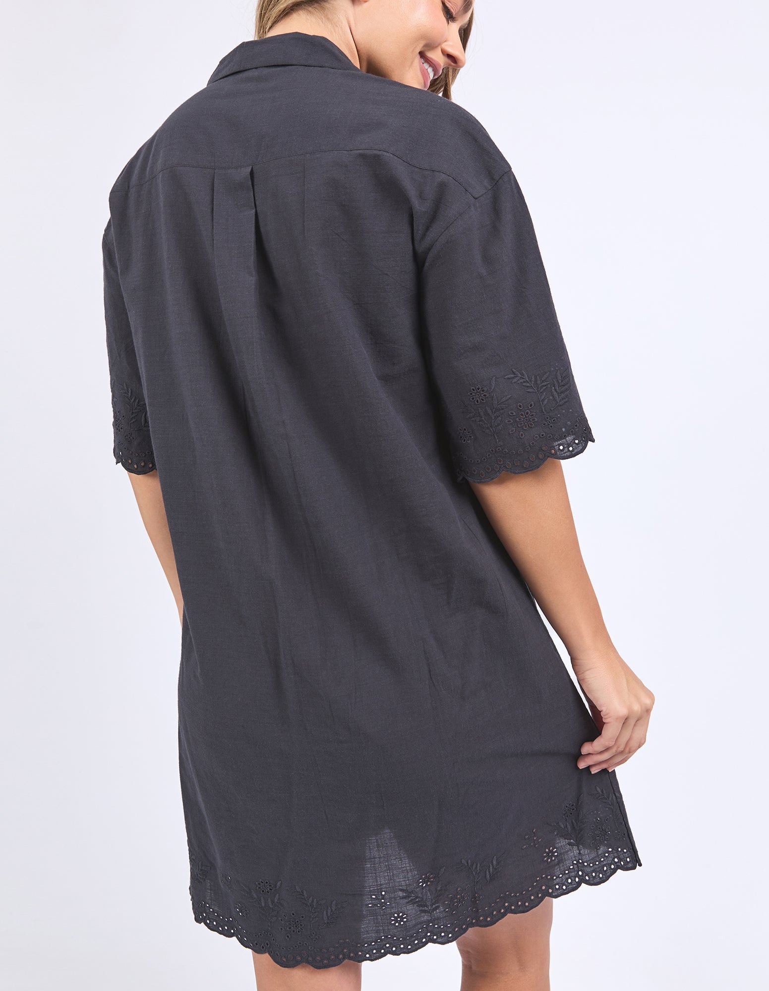 Madeleine Shirt Dress - Black