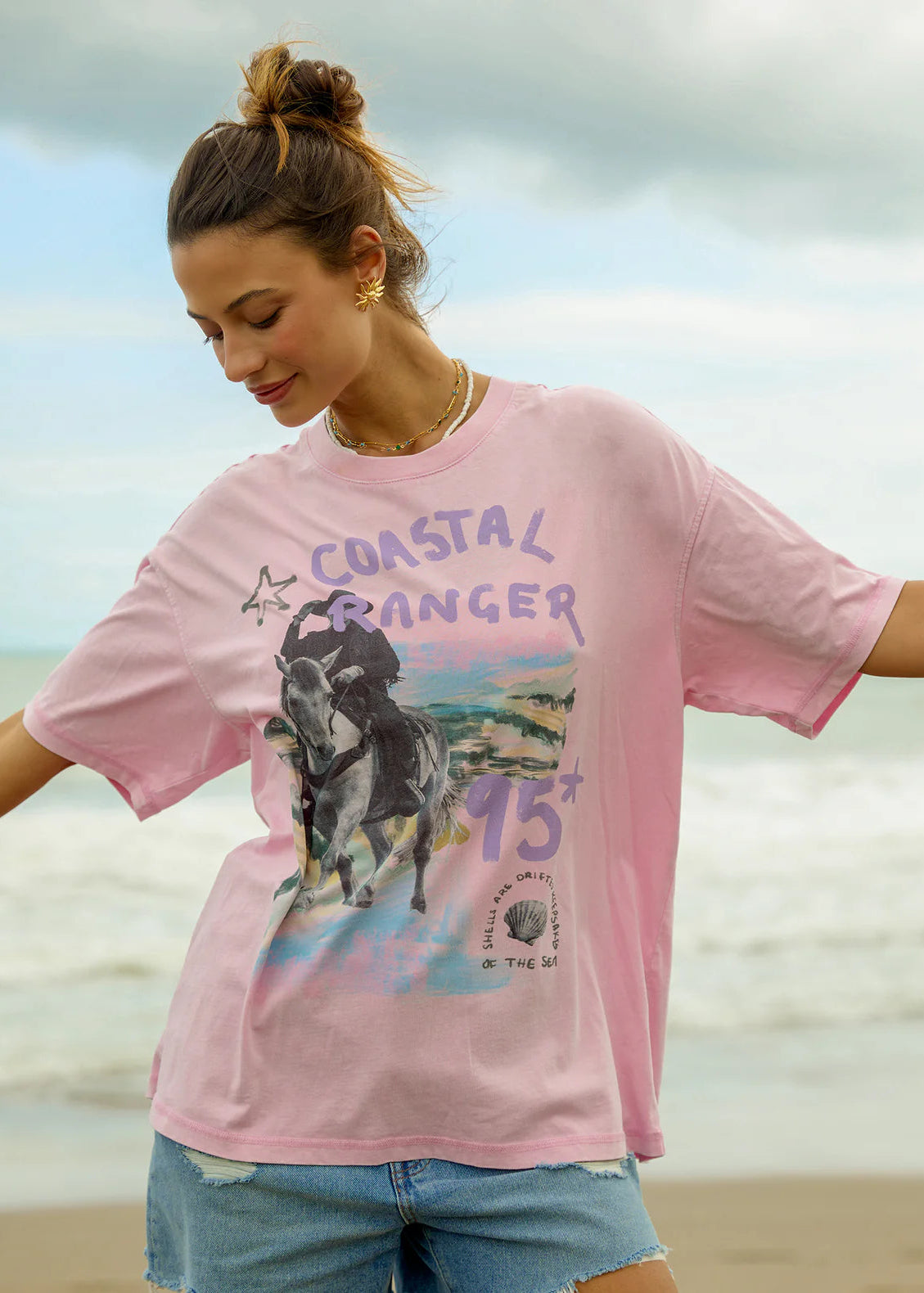 Coastal Ranger Tee -Bubblegum Pink