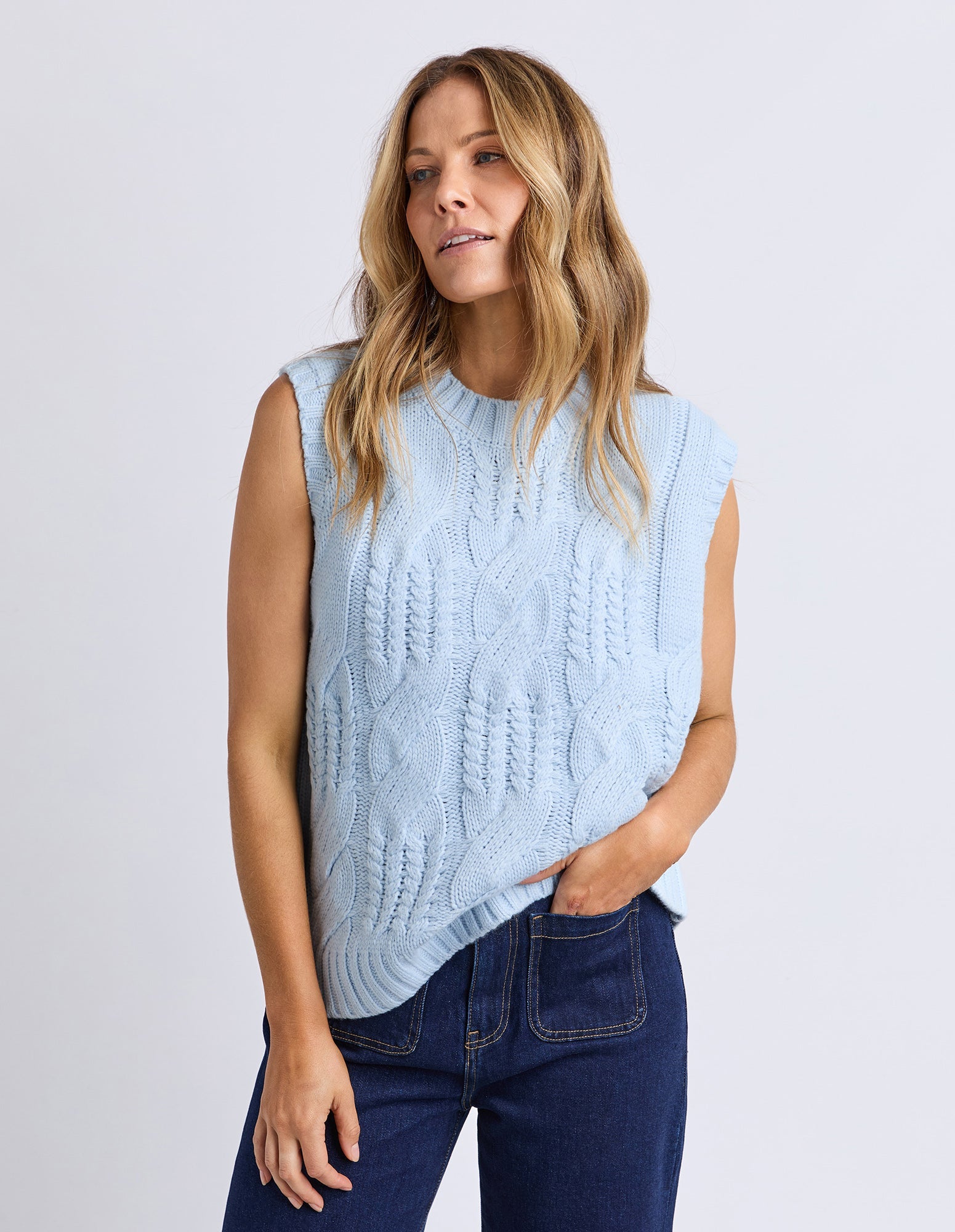 FOXWOOD - Josie Knit Top - Ice Blue - Sorella Store - Sorella Store