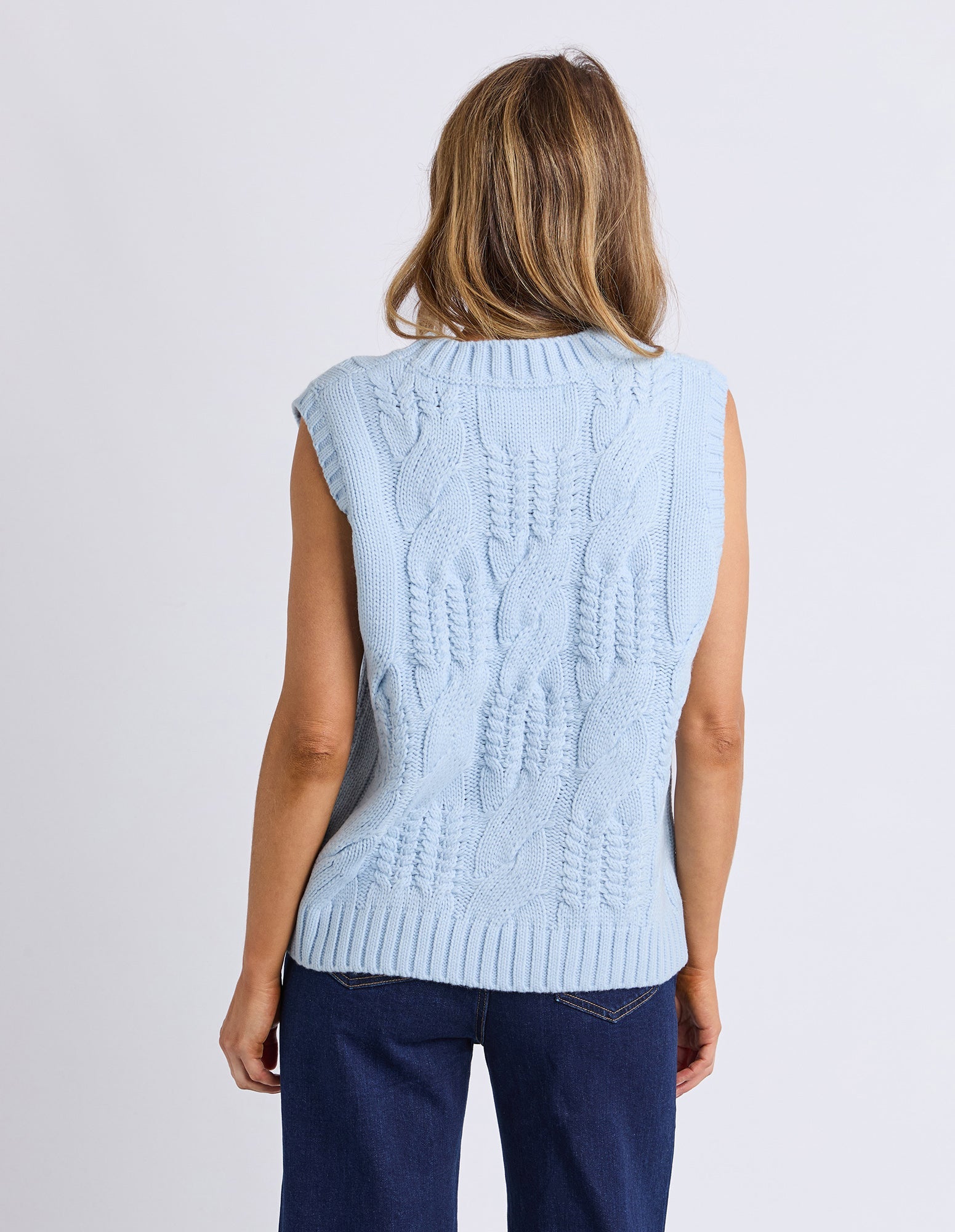 Josie Knit Top - Ice Blue