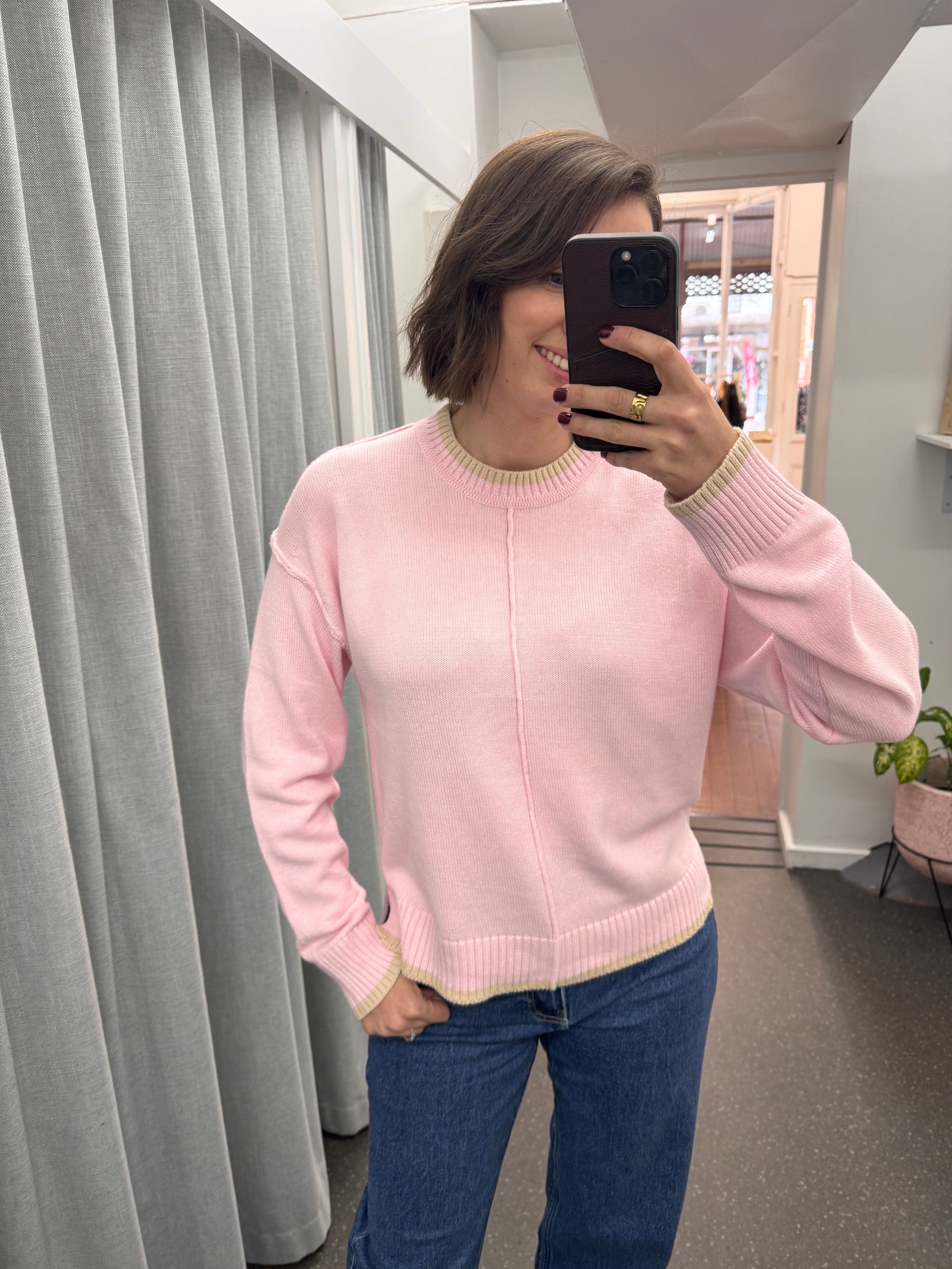 Lola Jumper - Pink/Beige