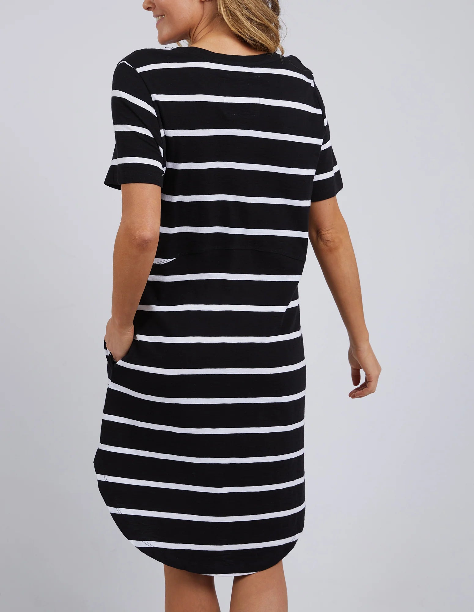 Bay Dress - Black & White Stripe