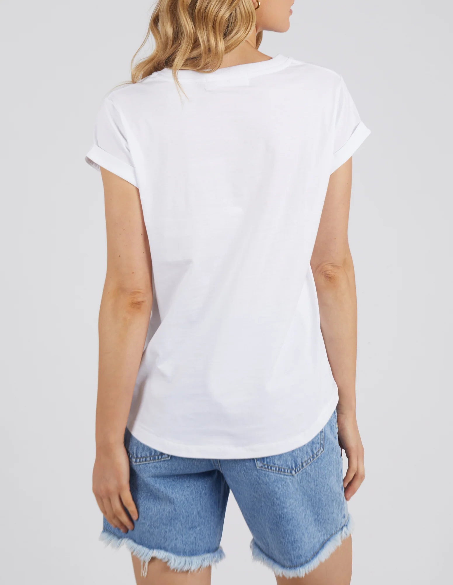 Manly V Neck Tee - White