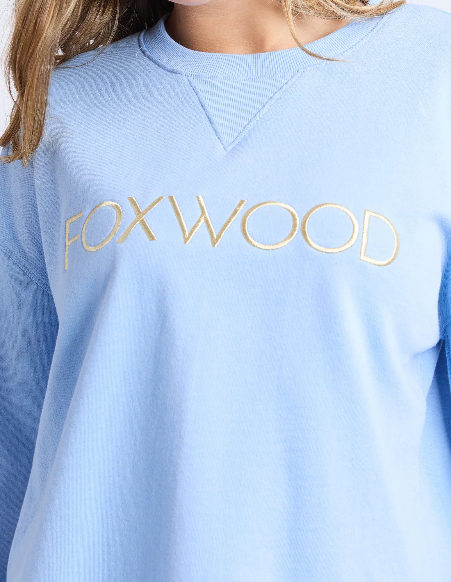 Simplified Metallic Crew - Blue/Lemon