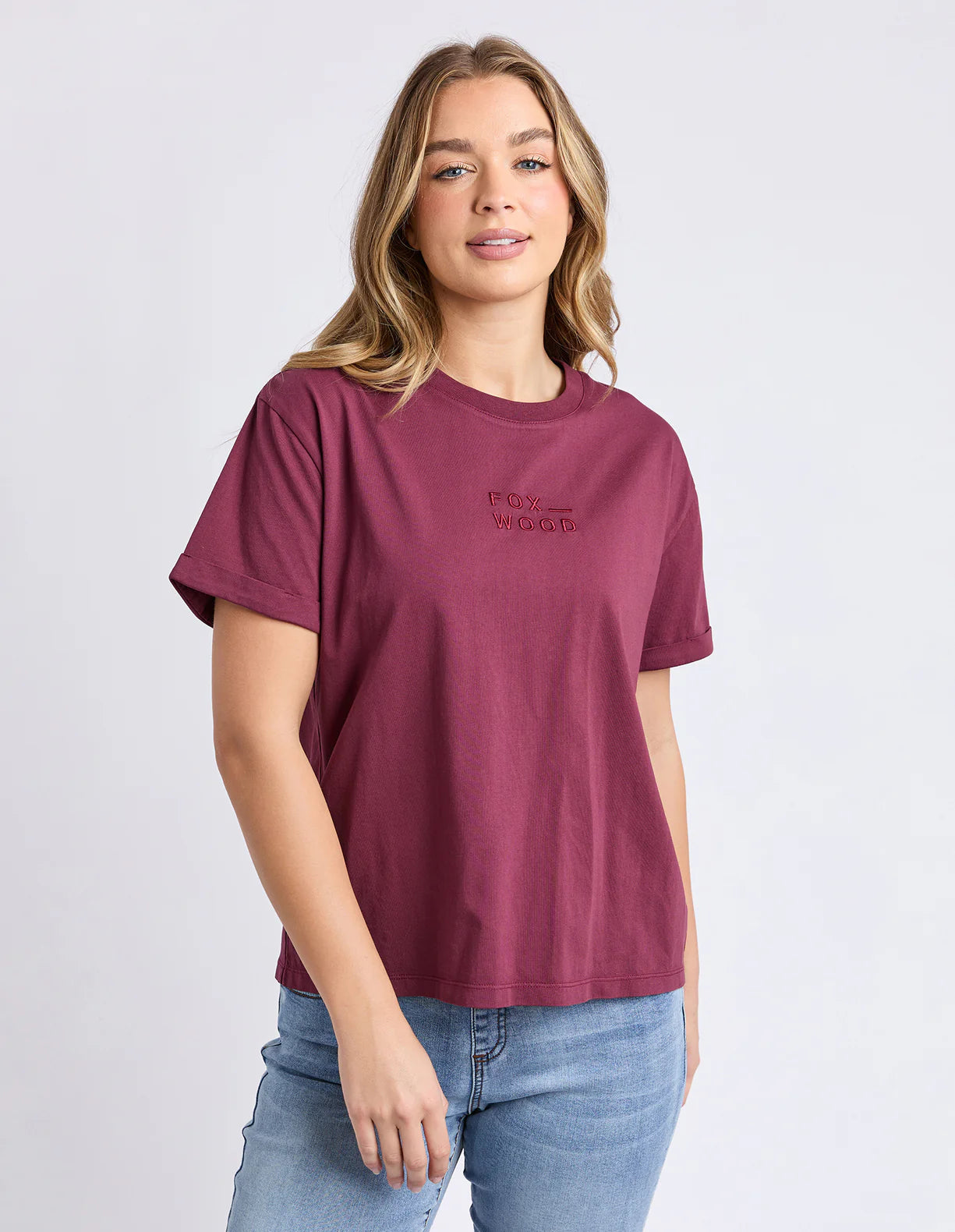 Huntleigh Oversized Tee - Wine