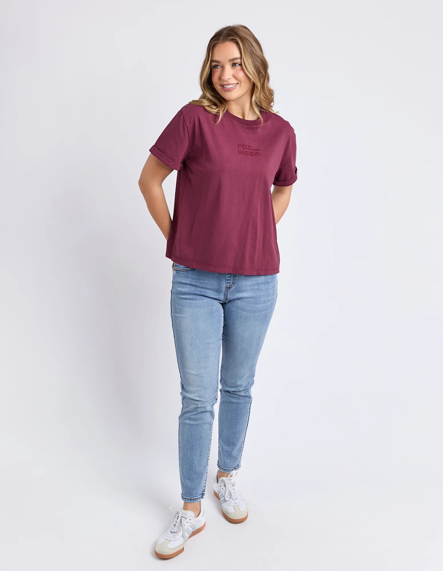 Huntleigh Oversized Tee - Wine