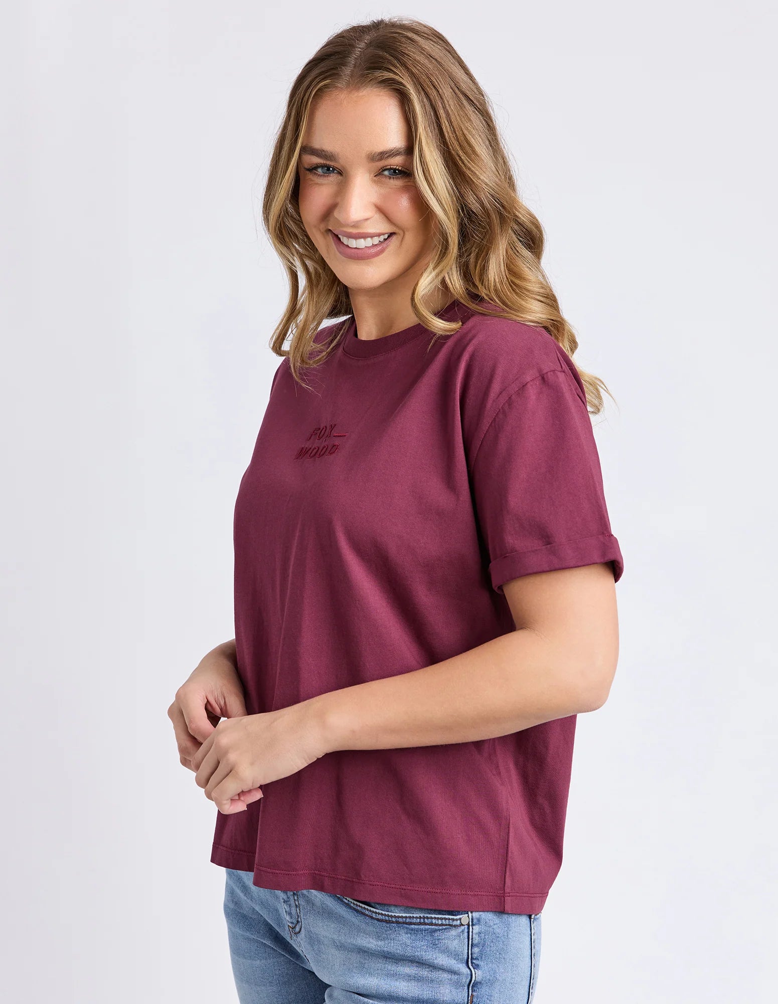 Huntleigh Oversized Tee - Wine