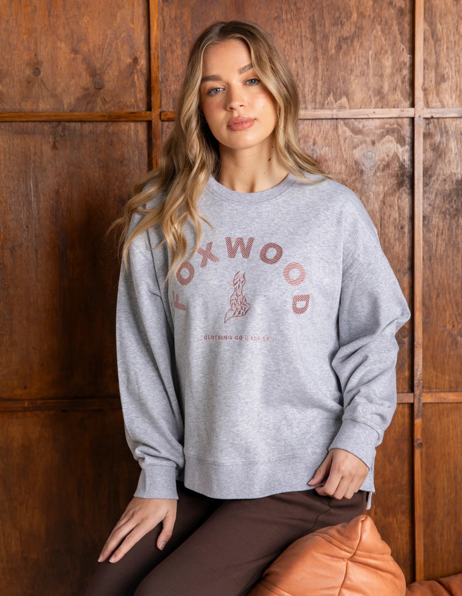 Effortless Contrast Crew - Grey Marle