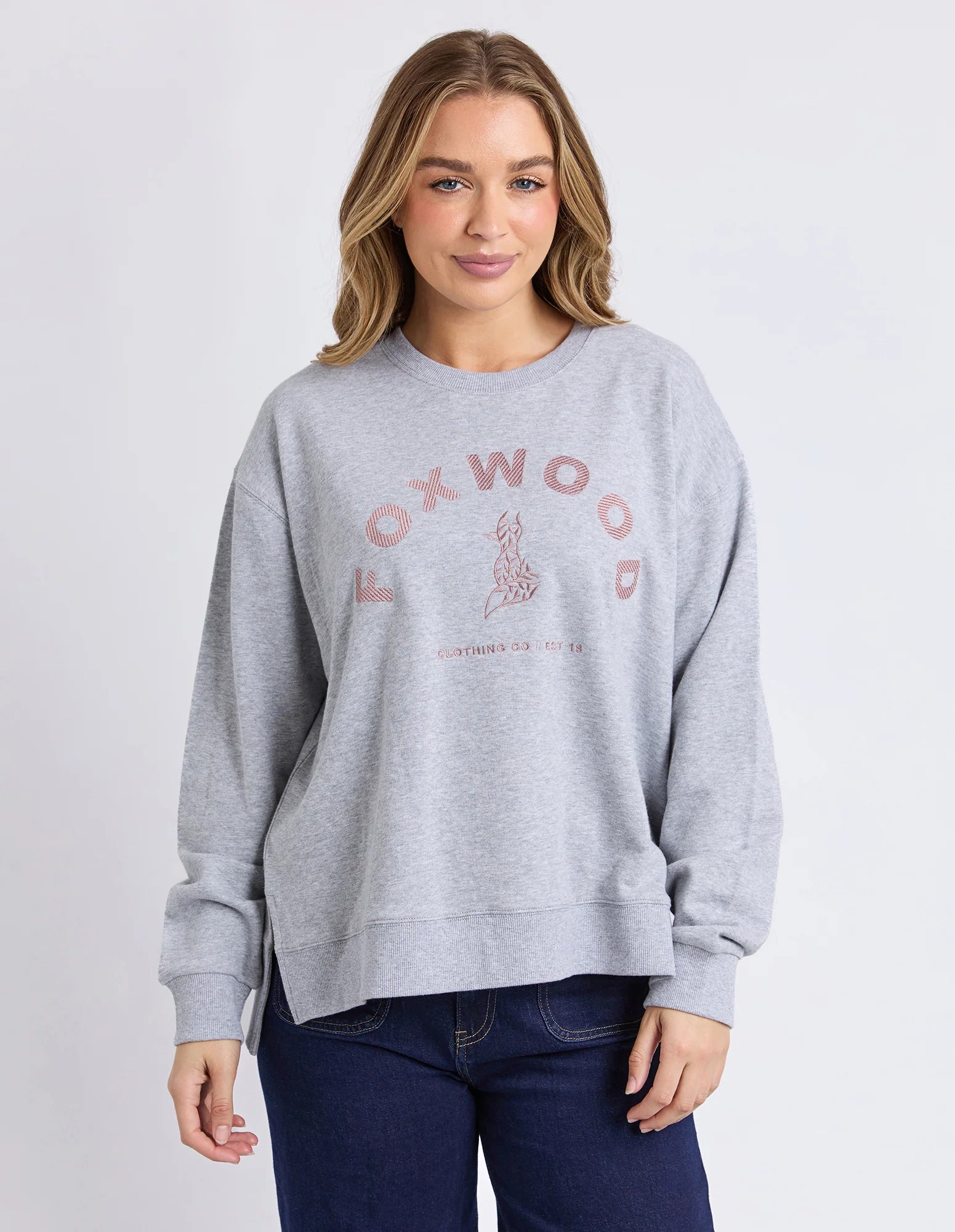 Effortless Contrast Crew - Grey Marle