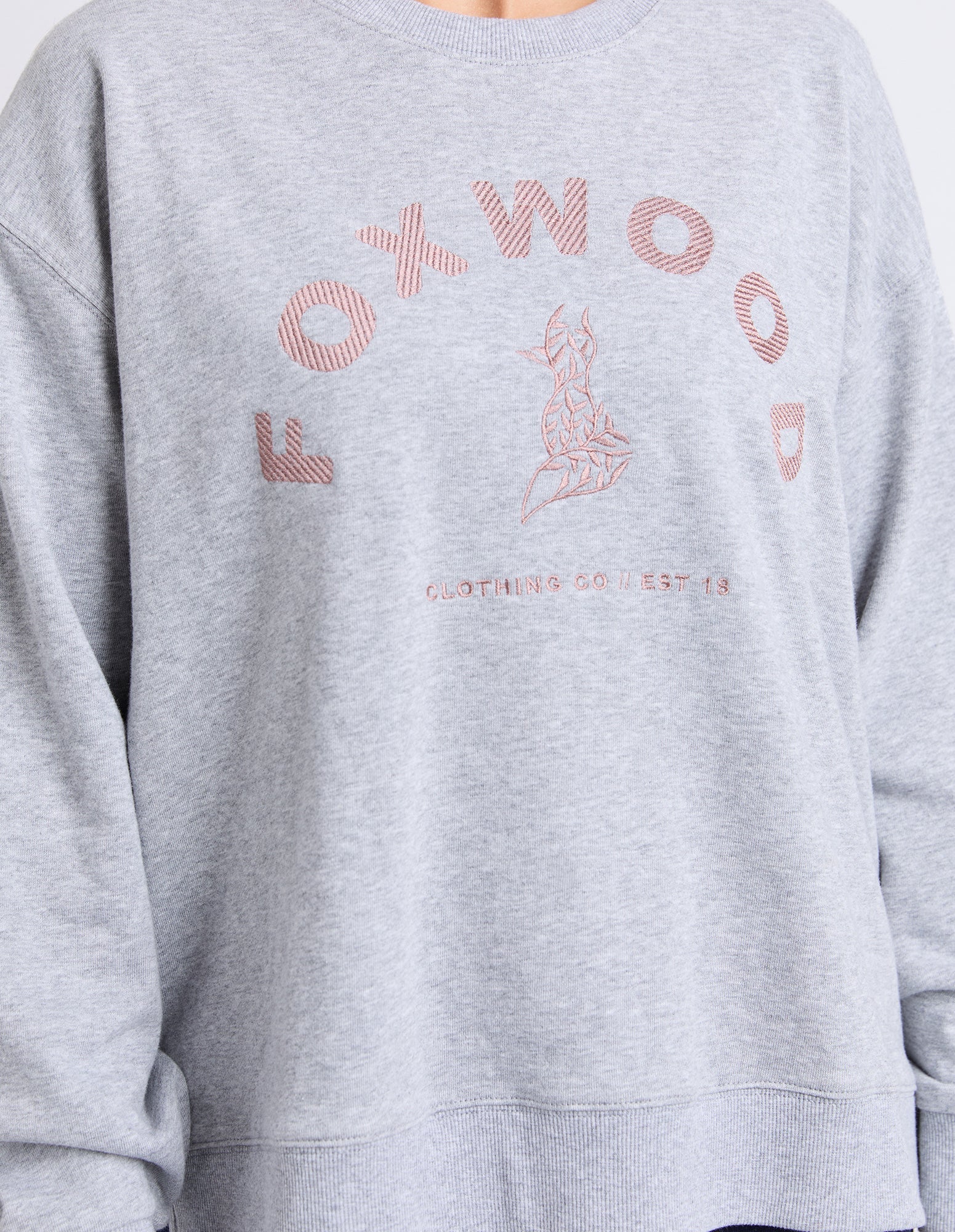 Effortless Contrast Crew - Grey Marle