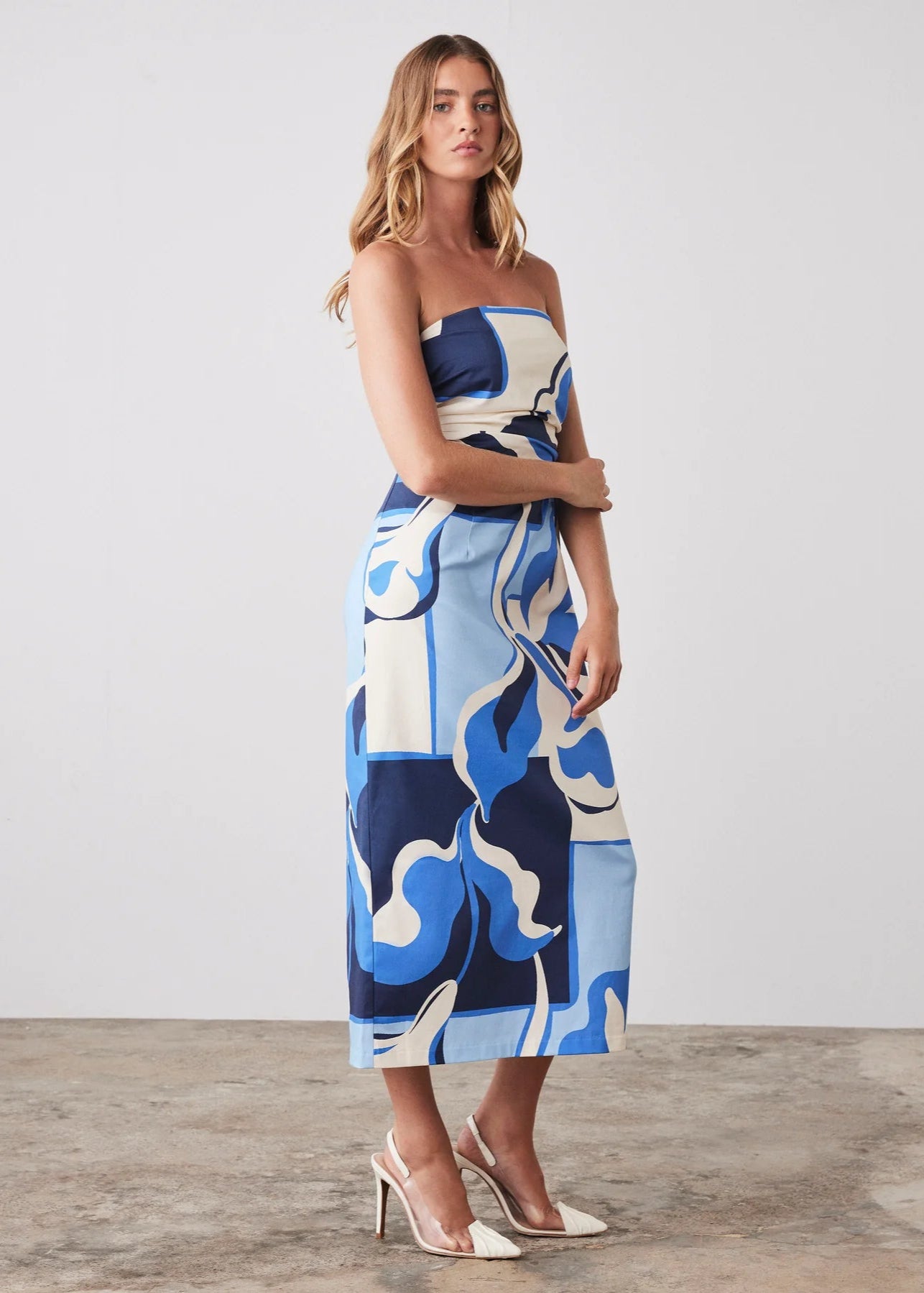 Daybreak Bandeau Dress - Daybreak Print