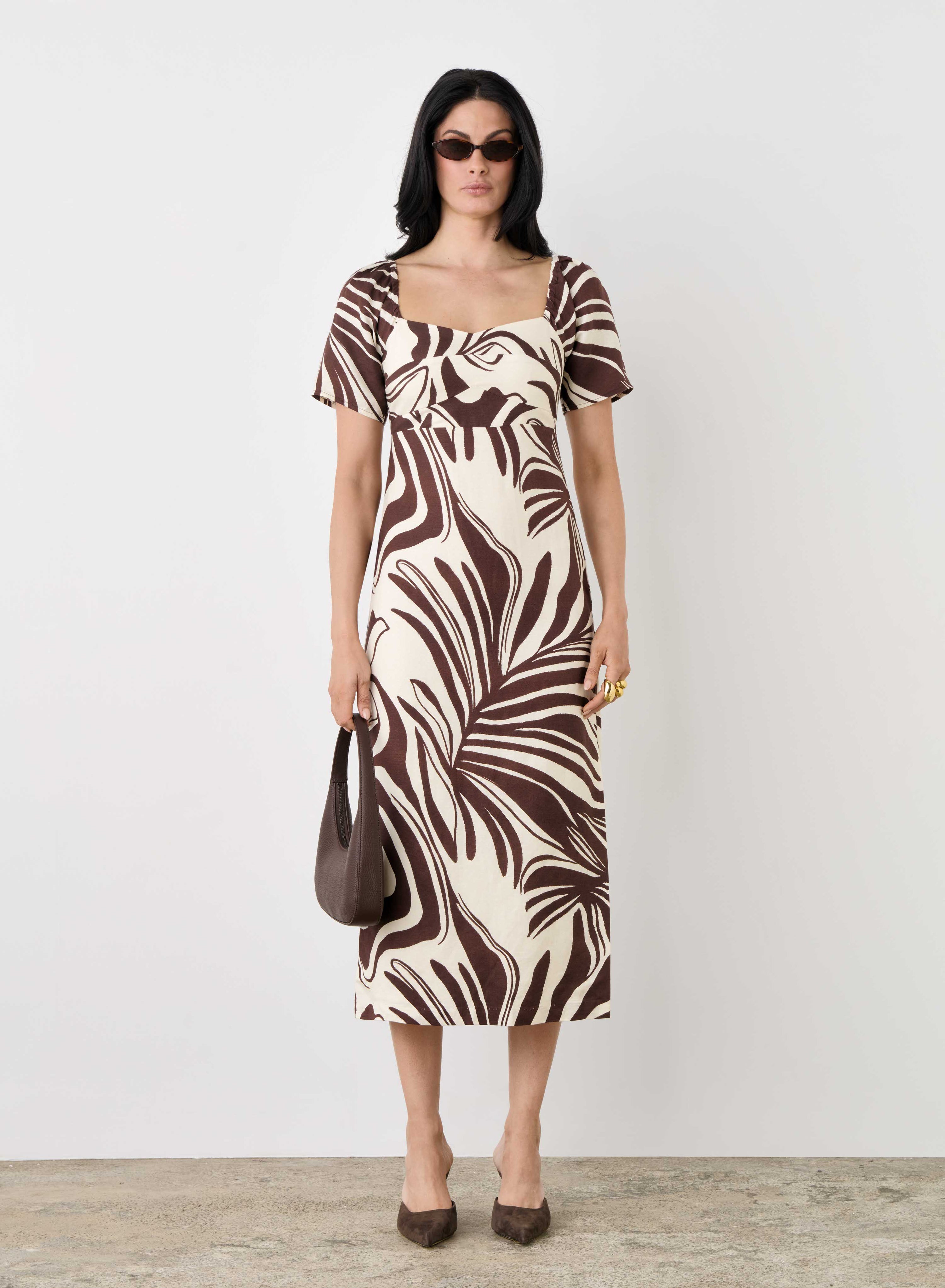 Argyle Midi Dress - Print