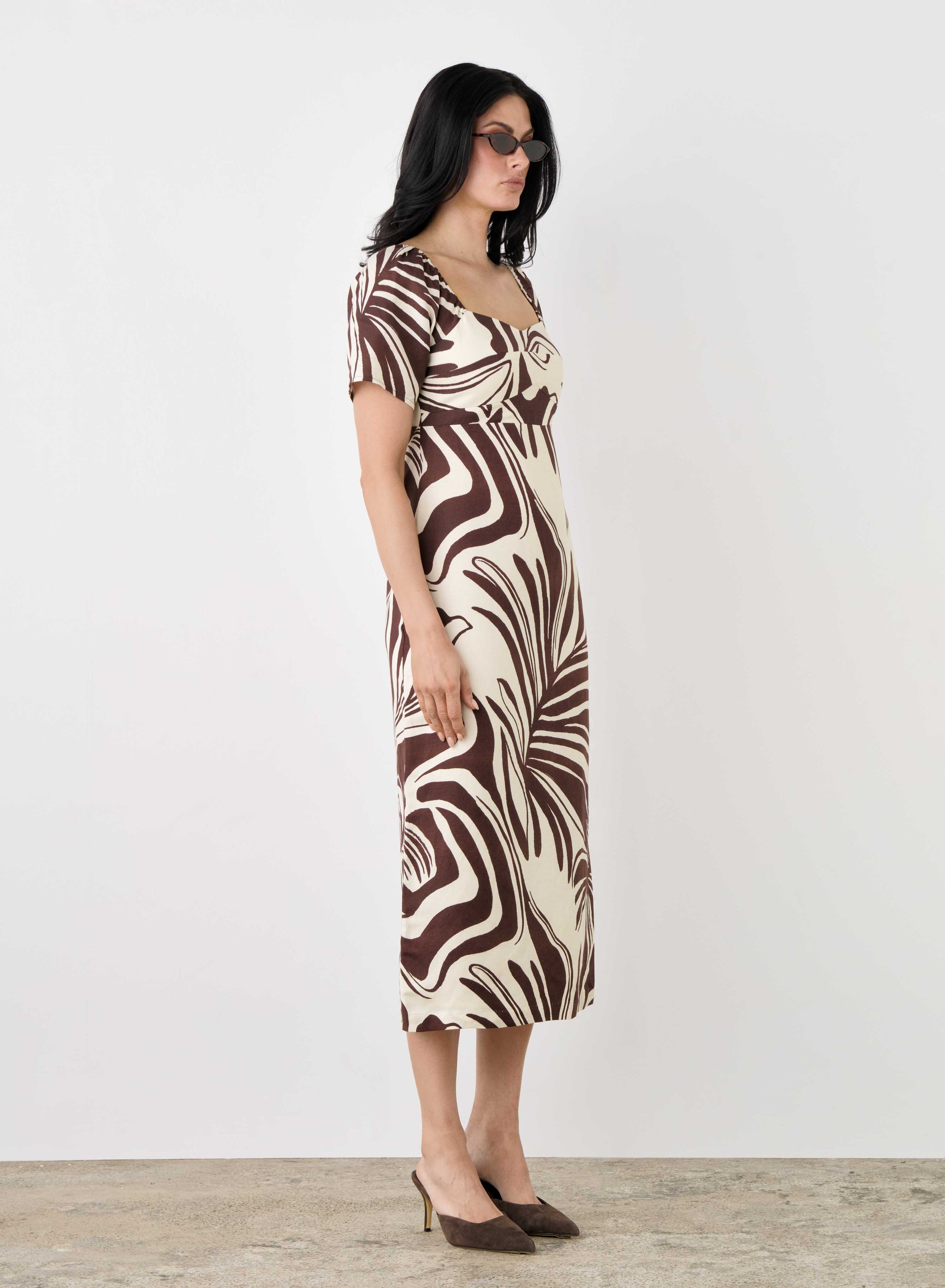 Argyle Midi Dress - Print