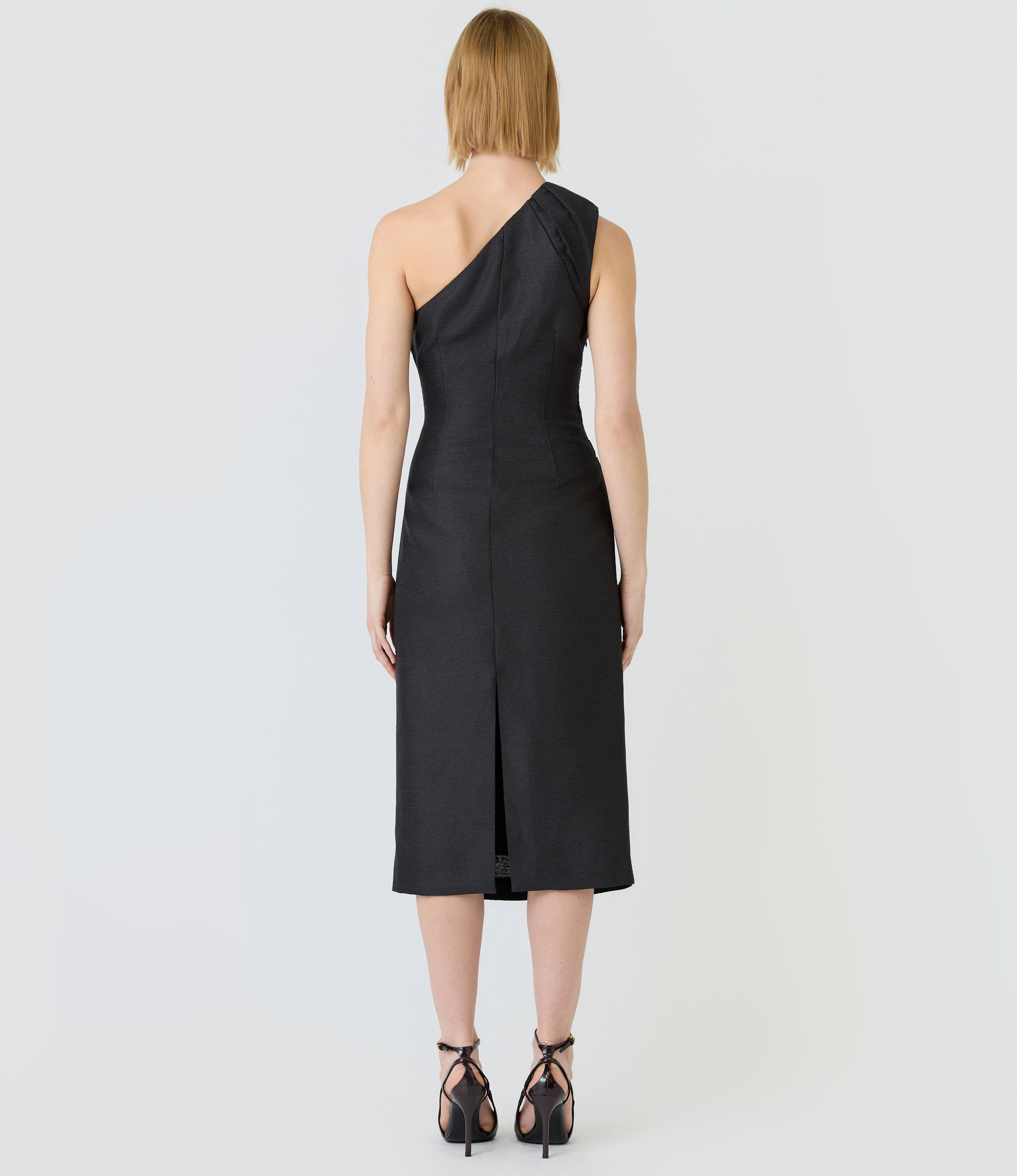 Affinity One Shoulder Midi Dress- Affinity