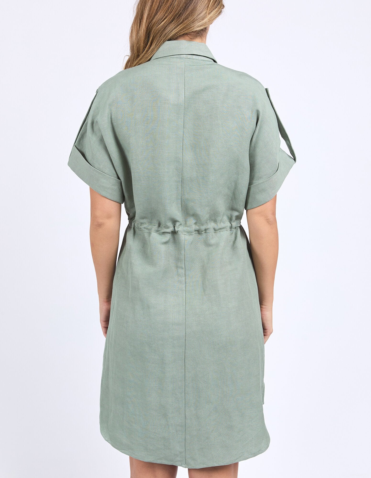 Willow Shirt Dress - Iceberg Green