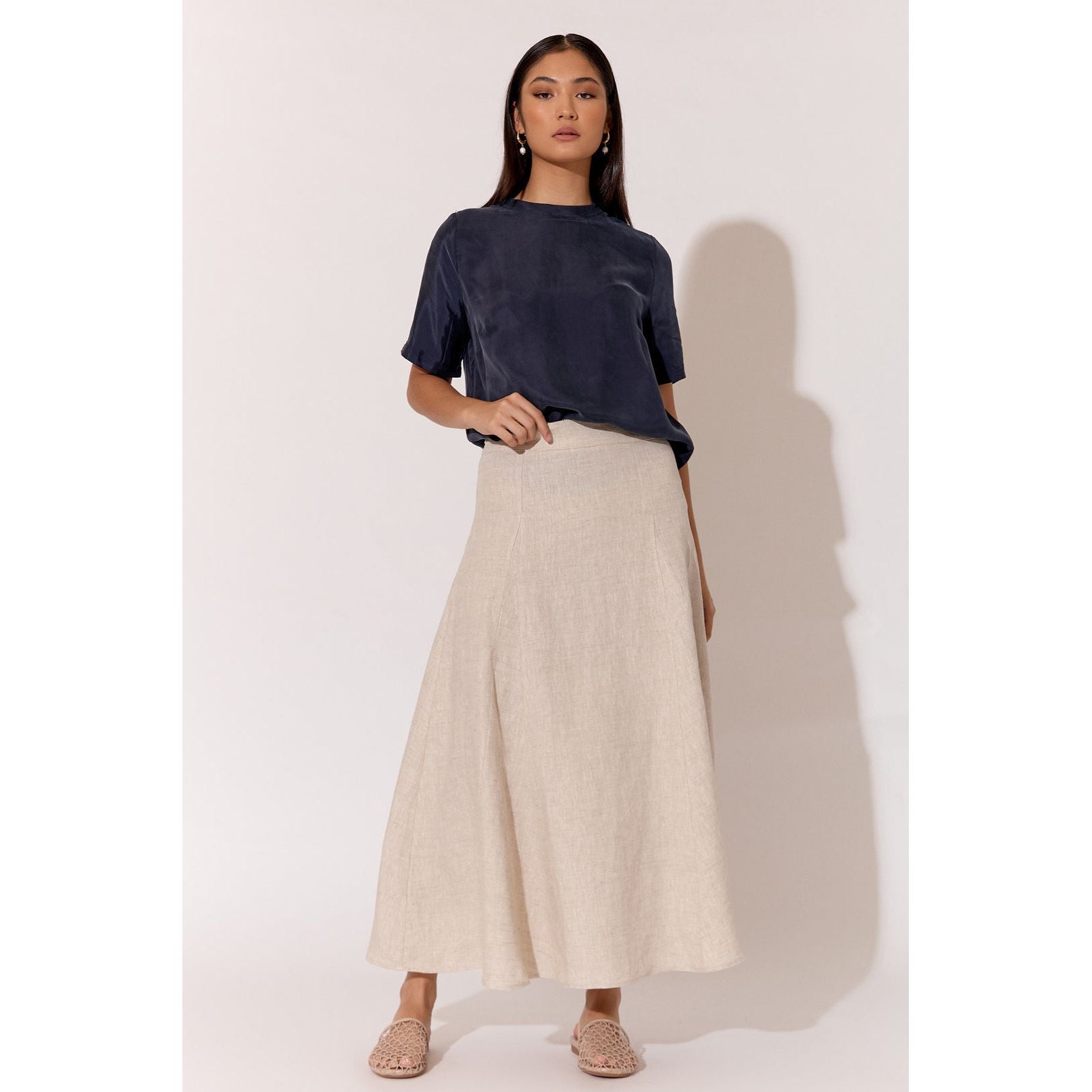 Fae Linen Skirt - Natural