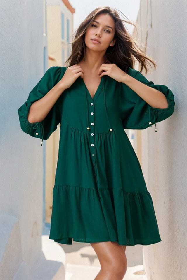 Lea Mini Dress - Emerald