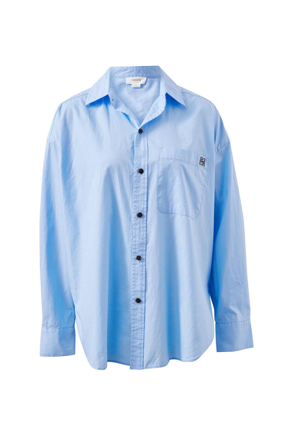 Peta Oversize Shirt - Sky Blue