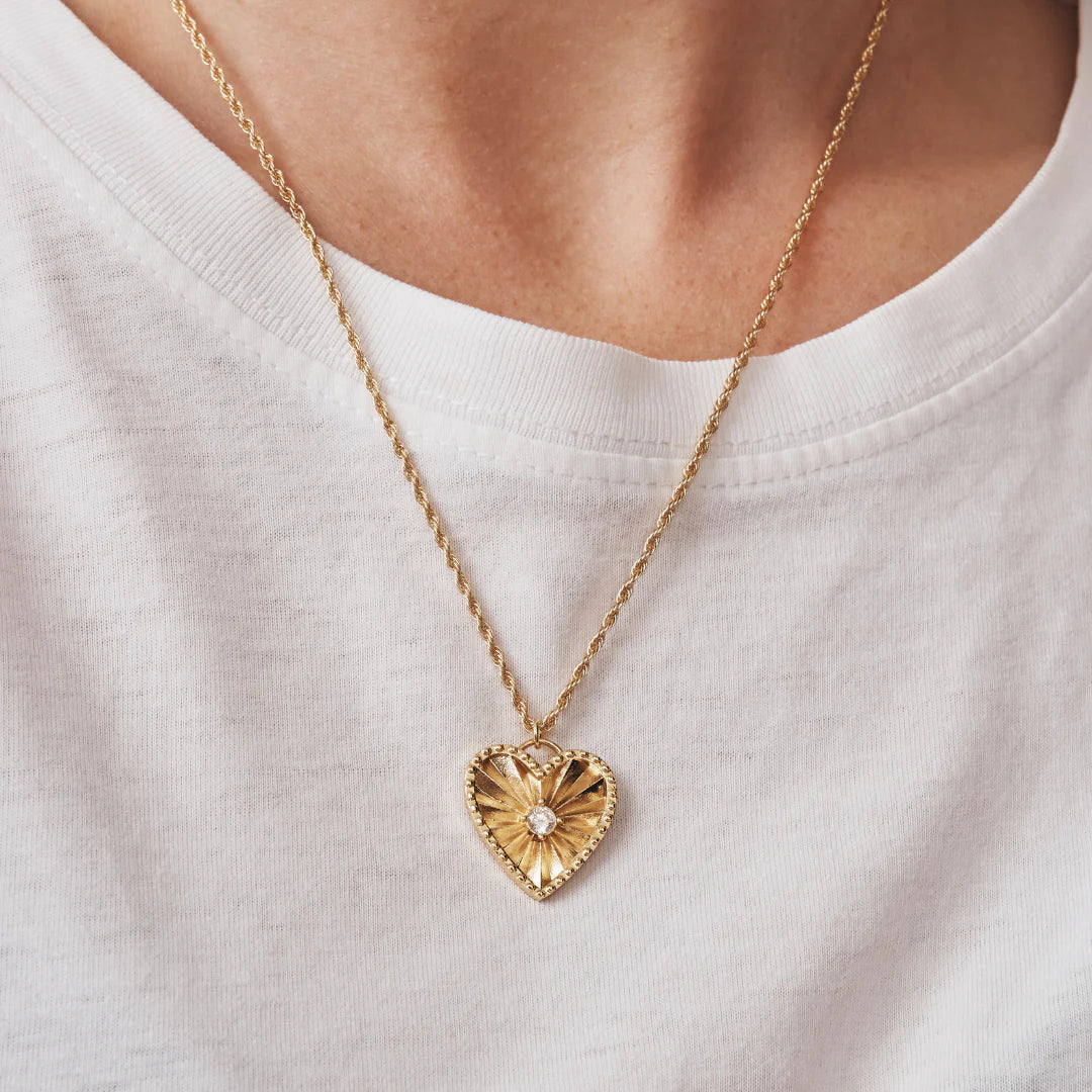 Sophie Heart Necklace -Gold