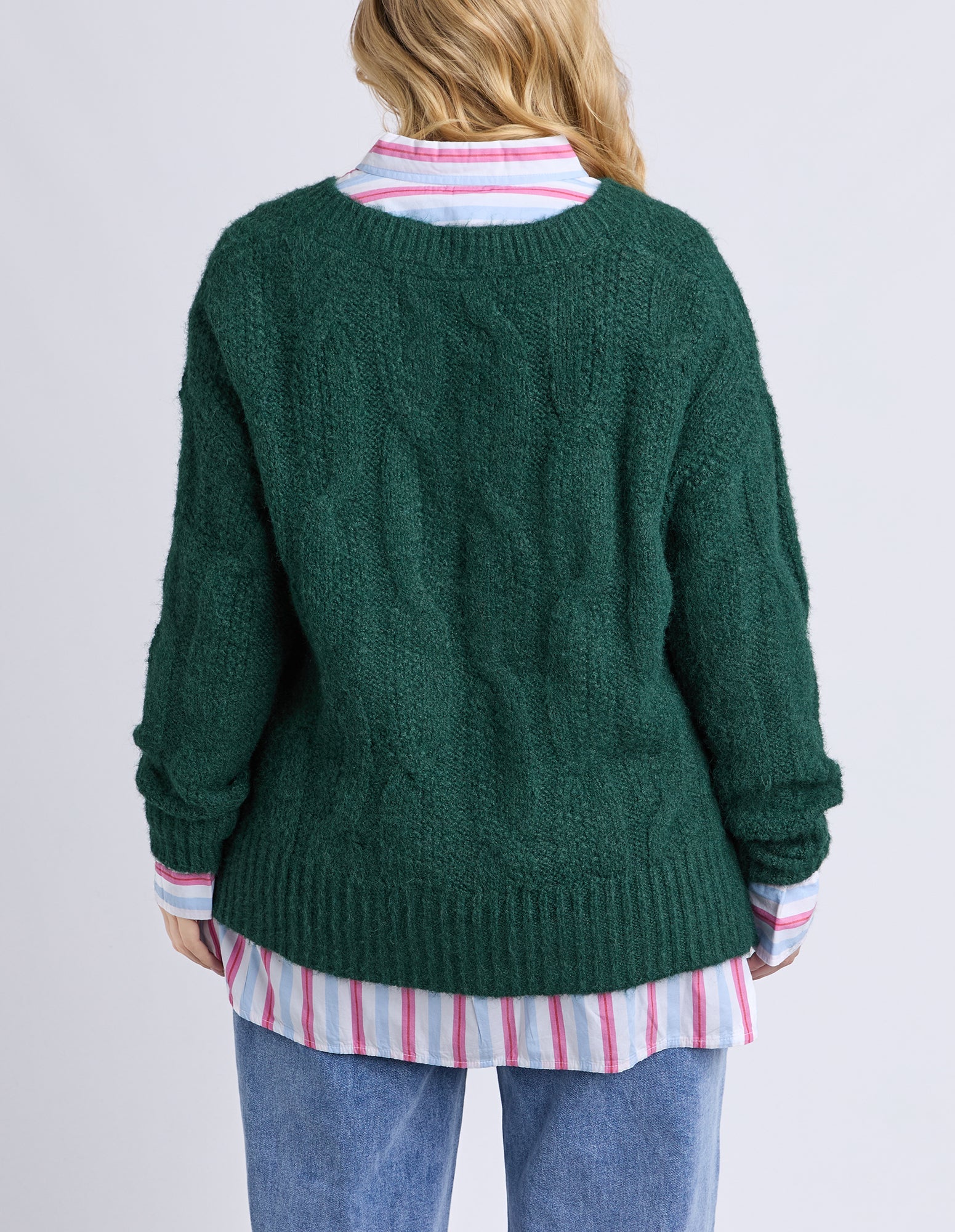 Tallulah Cable Knit - Dark Green