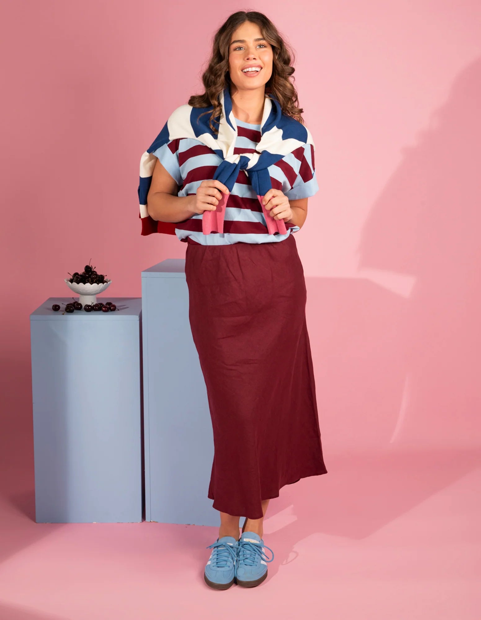 Eleni Skirt -Plum