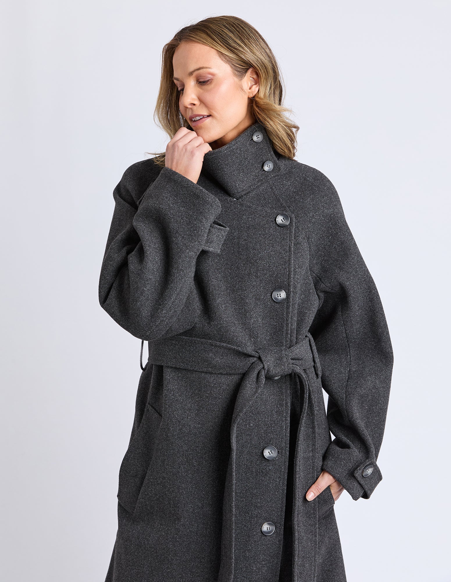 Caroline Coat - Grey Marle