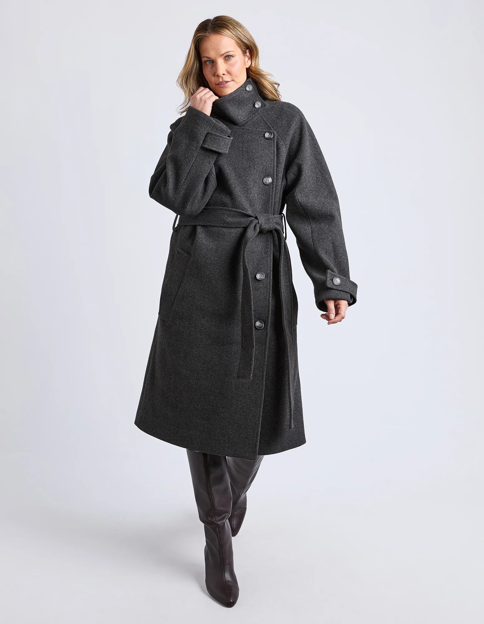 Caroline Coat - Grey Marle