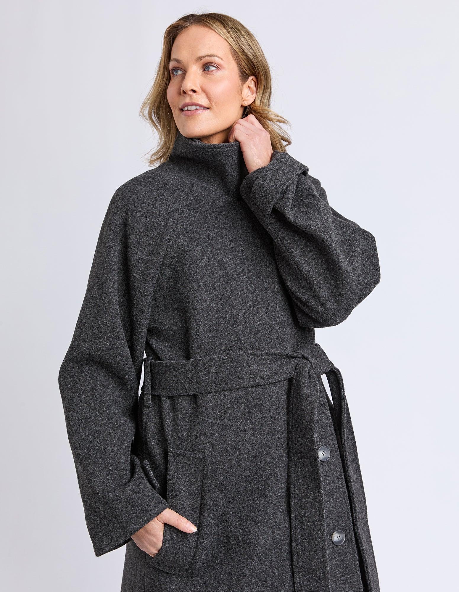Caroline Coat - Grey Marle
