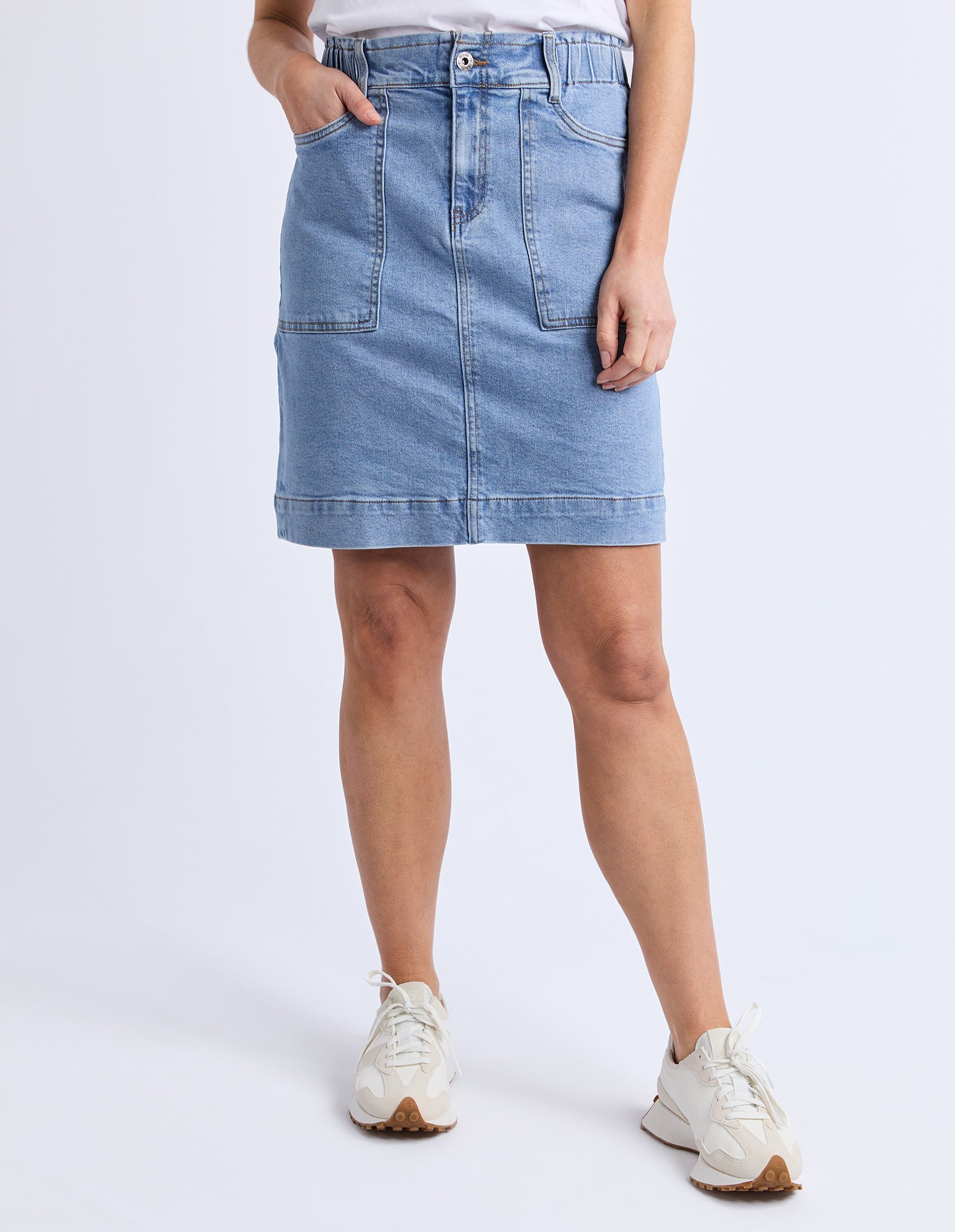 Atlas Denim Skirt - Blue