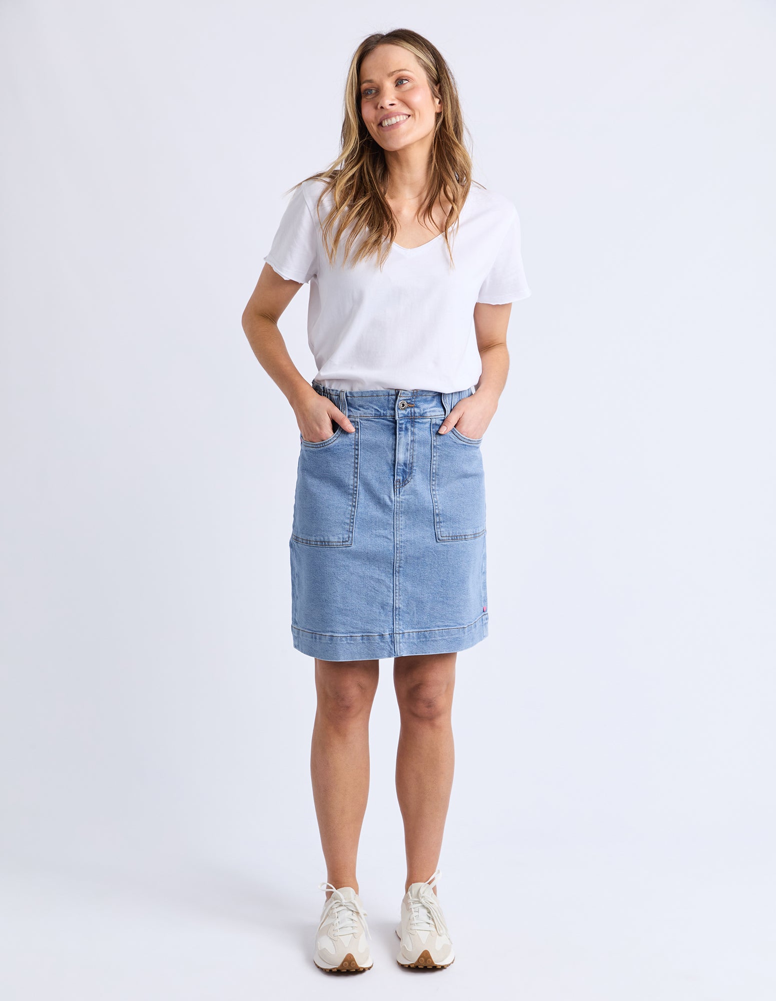 Atlas Denim Skirt - Blue