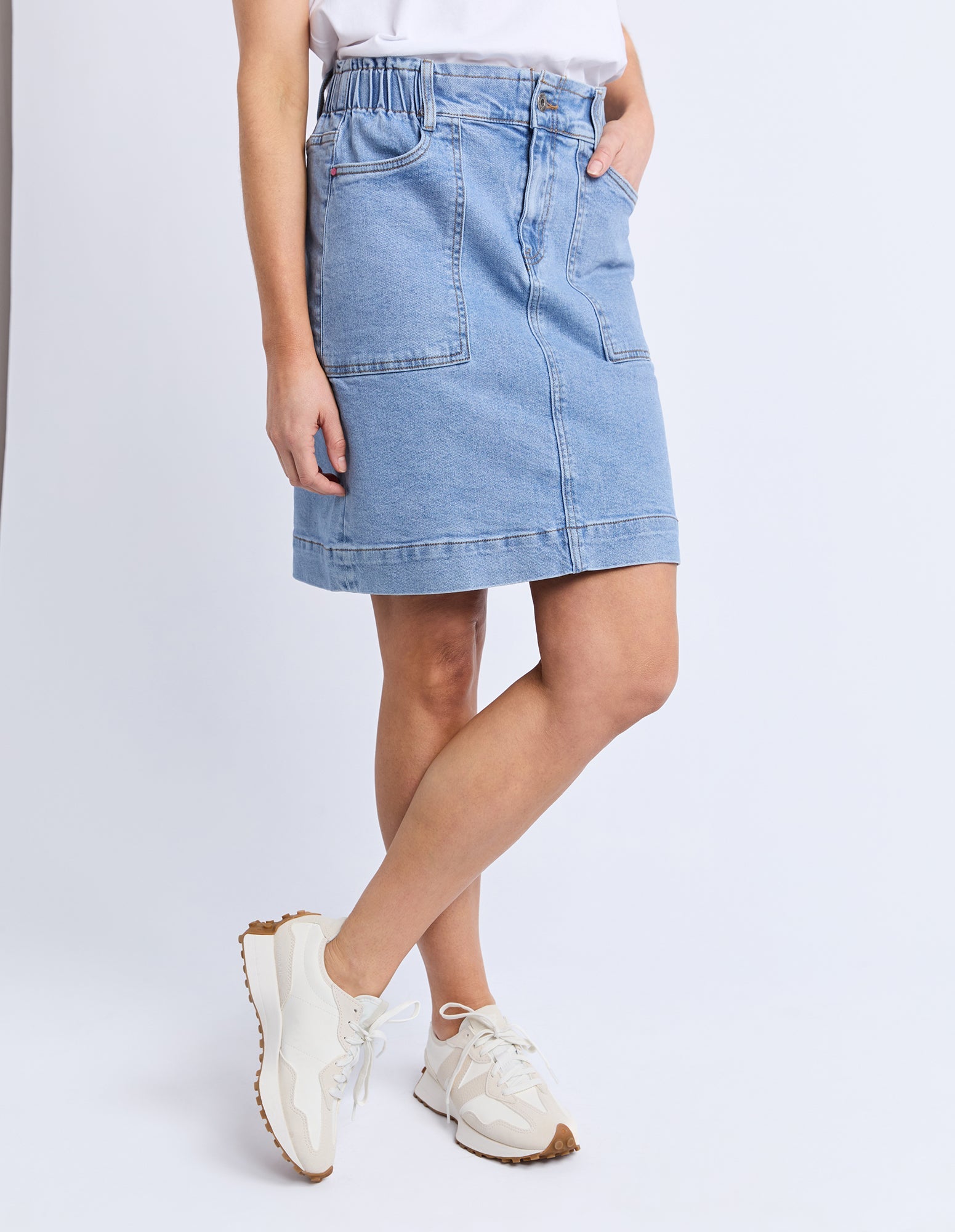 Atlas Denim Skirt - Blue