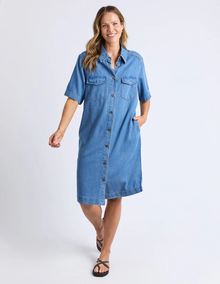 Elm Cora Denim Dress - Blue