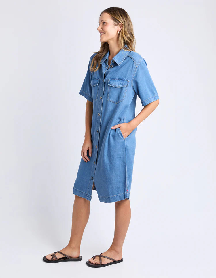 Elm Cora Denim Dress - Blue