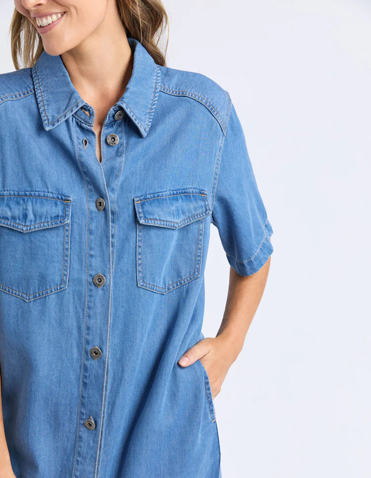 Elm Cora Denim Dress - Blue