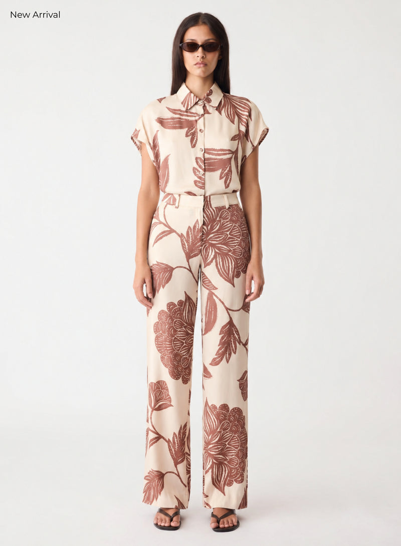 Esmaee Dune Shirt - Dune, collar detail