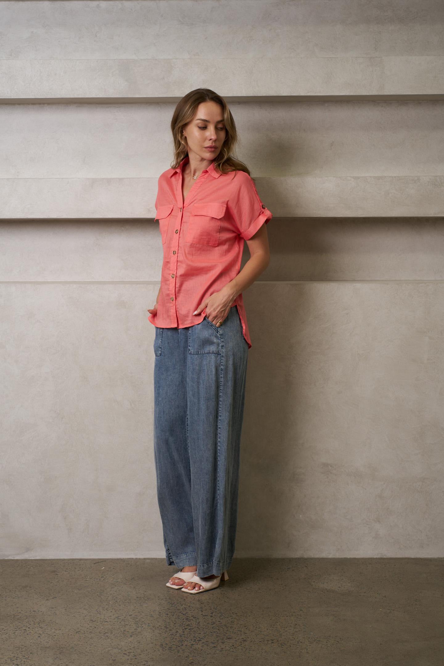 Monday Short Sleeve Shirt - Brick