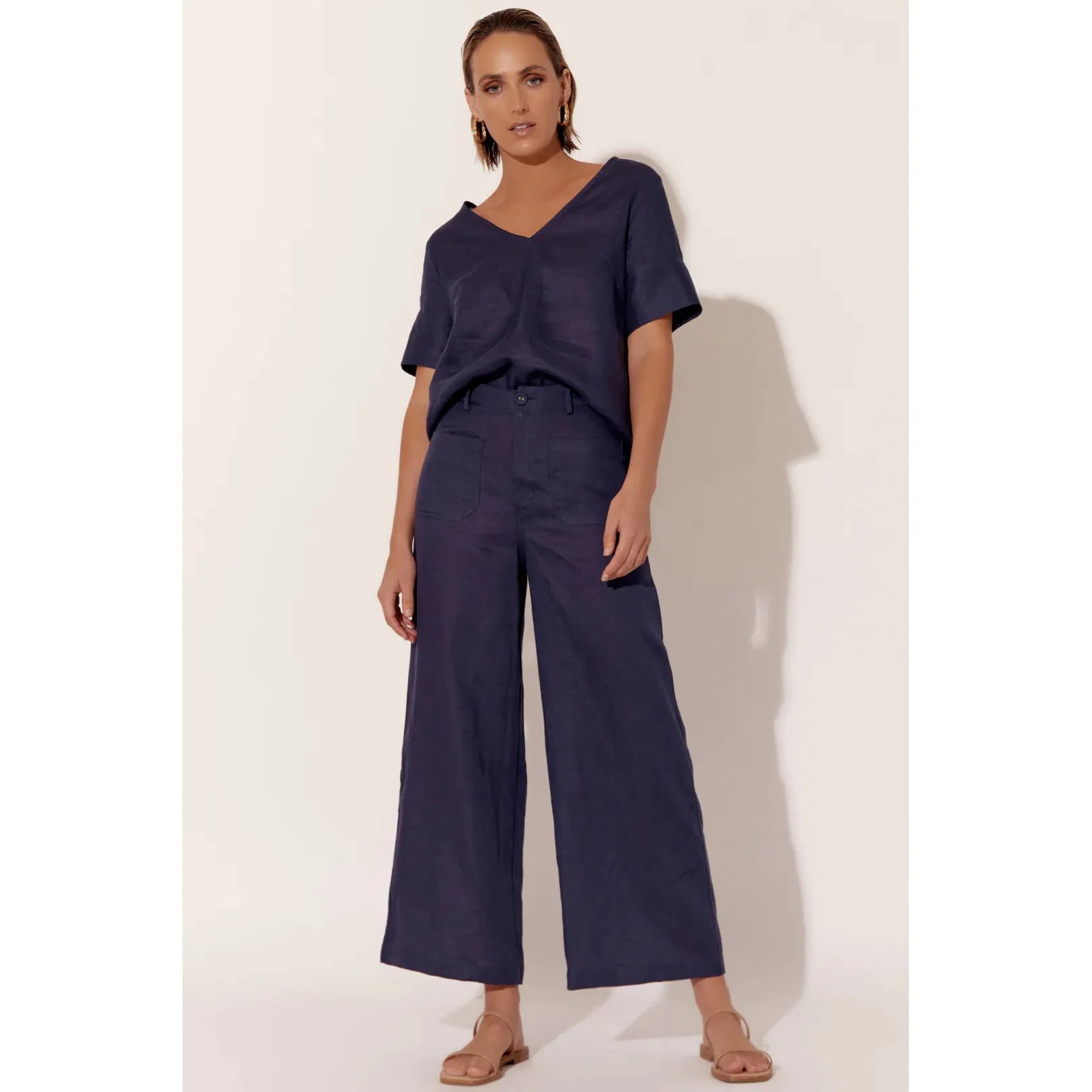 Ainsley Linen Pant - Navy