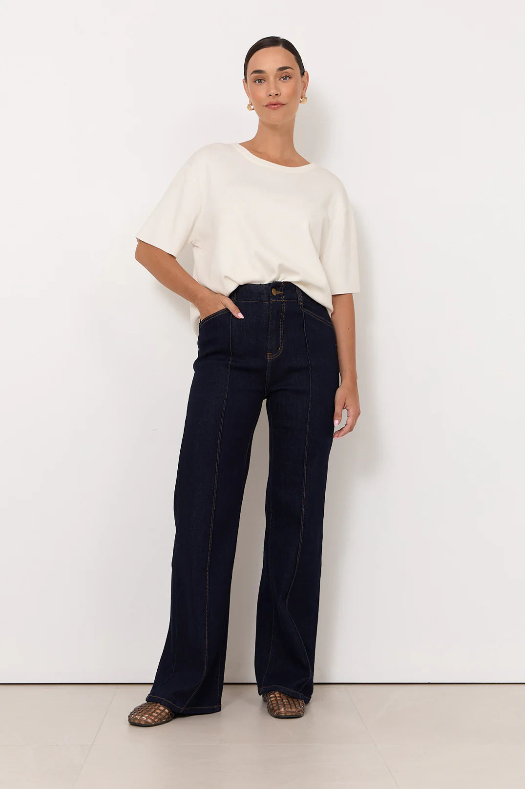 Athena Straight Leg Jean -Dark Denim