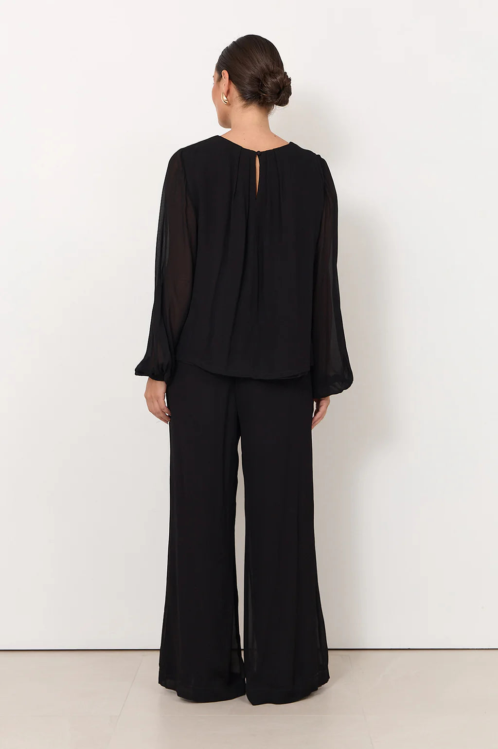Candice Long Sleeve Top - Black