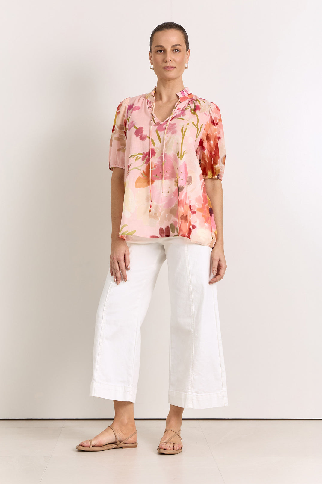 Sandra Cotton Top - Cotswolds Print