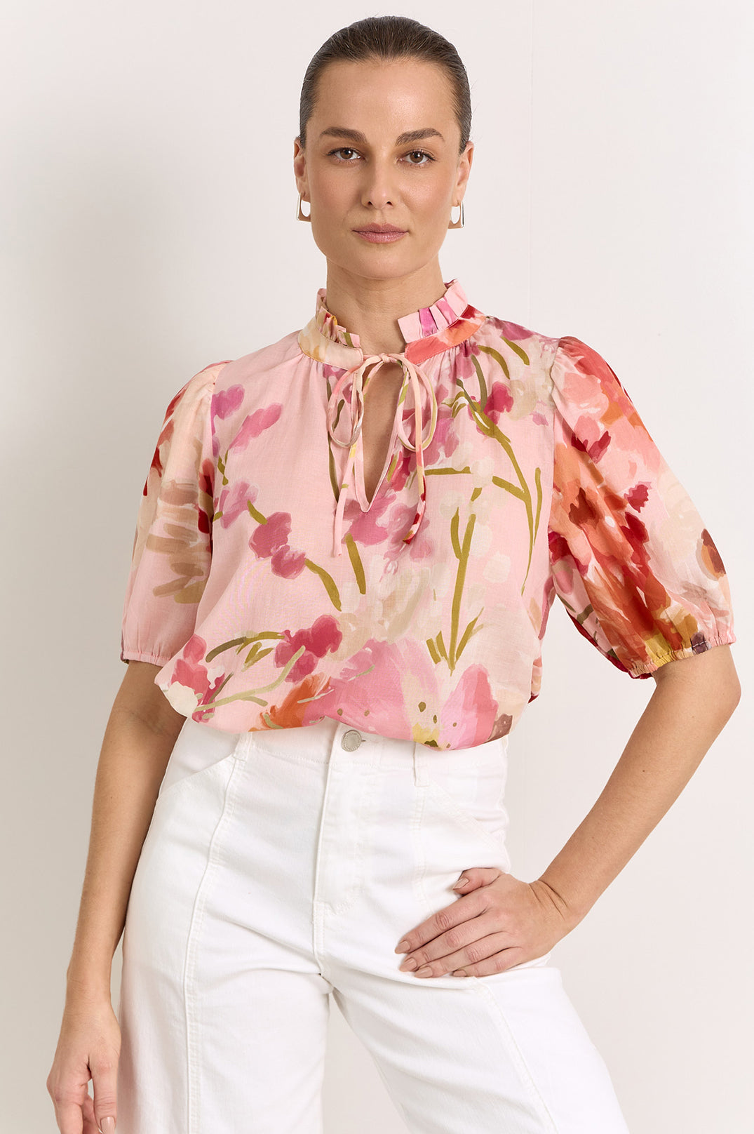 Sandra Cotton Top - Cotswolds Print